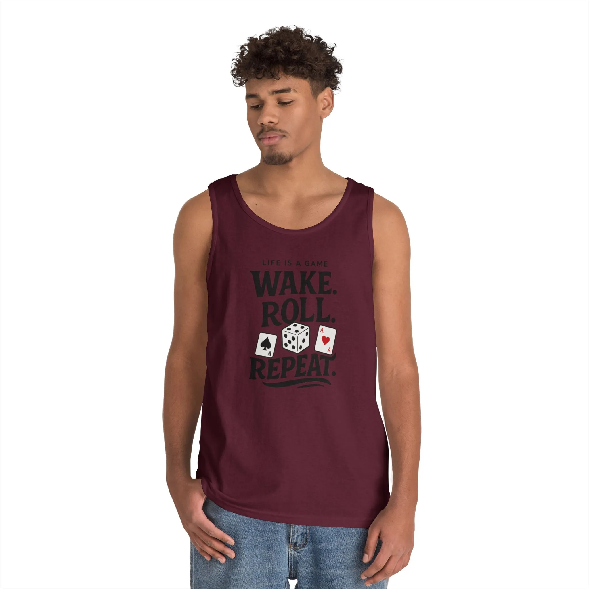 Game Themed Tank Top, Casual Tee, Gift for Gamers, Fun Workout Top, Funny Dice & Cards Shirt, Unisex Gambling Gift - Image 12