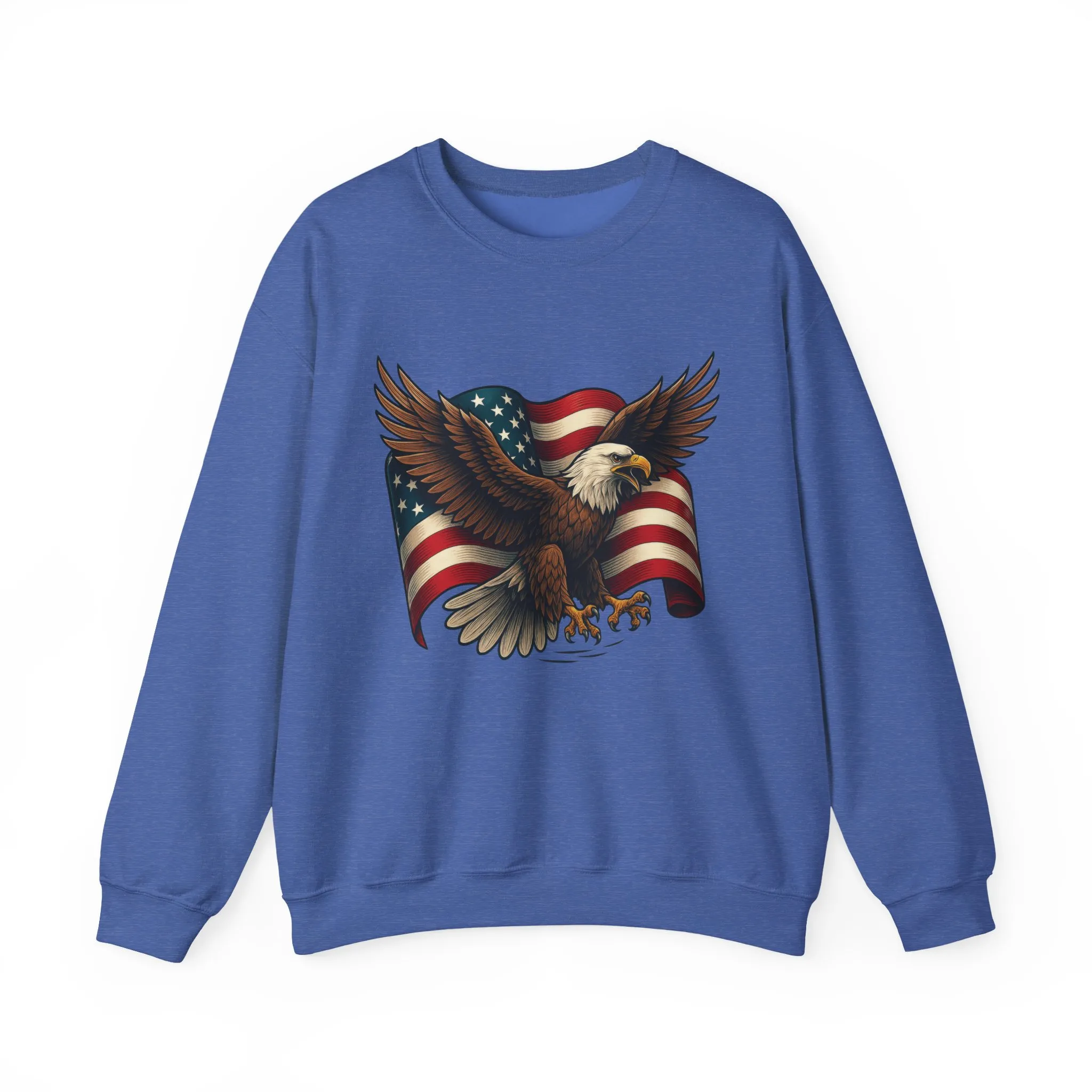 Patriotic Eagle Sweatshirt - Unisex Crewneck, USA Flag Apparel, Memorial Day, Veteran's Day, Independence Day, Gift for Patriots - Image 36