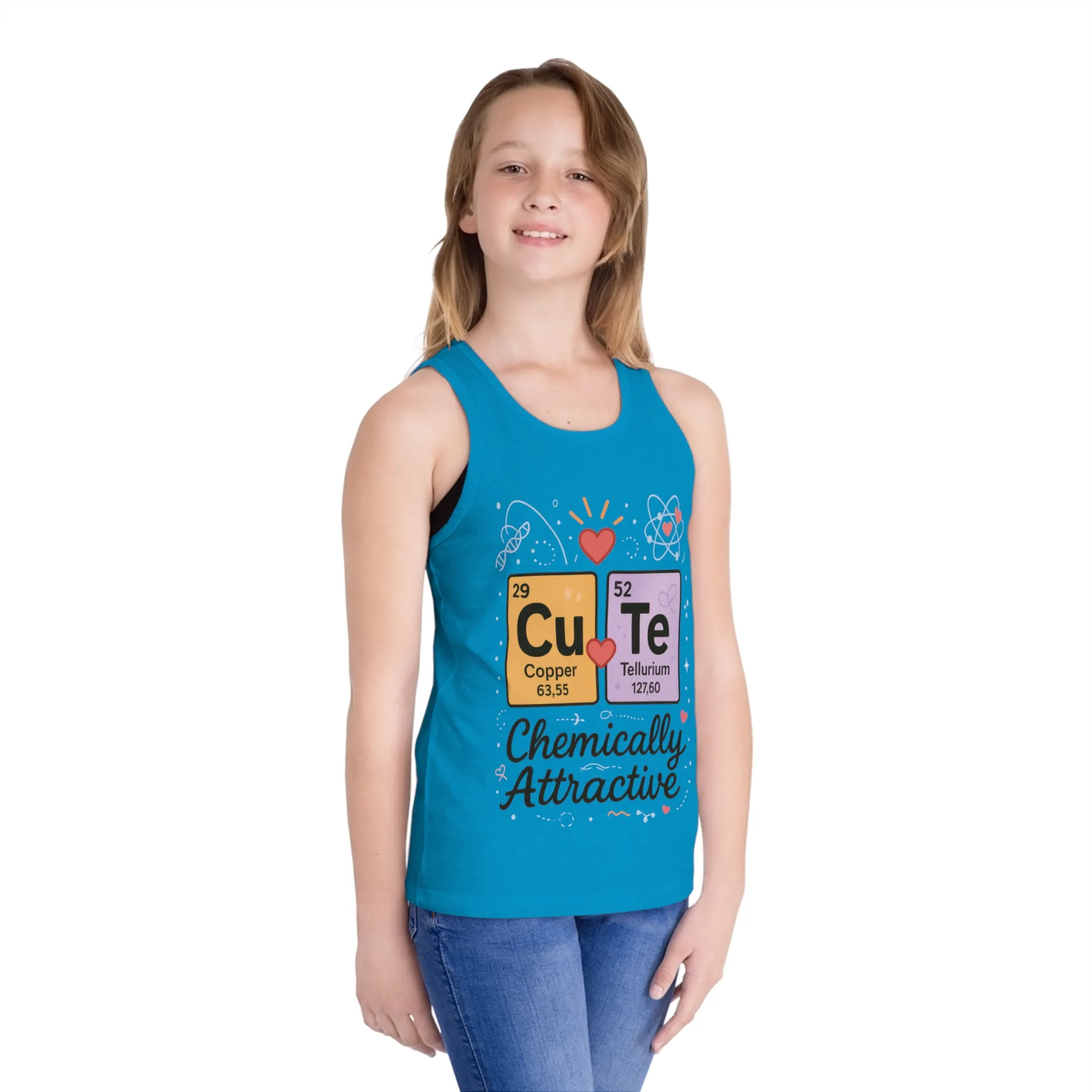 Chemically Attractive Kids Tank Top, Fun Science Gift, Cute Chemistry Shirt, Summer Playwear, Educational Apparel, Birthday Surprise - Image 9