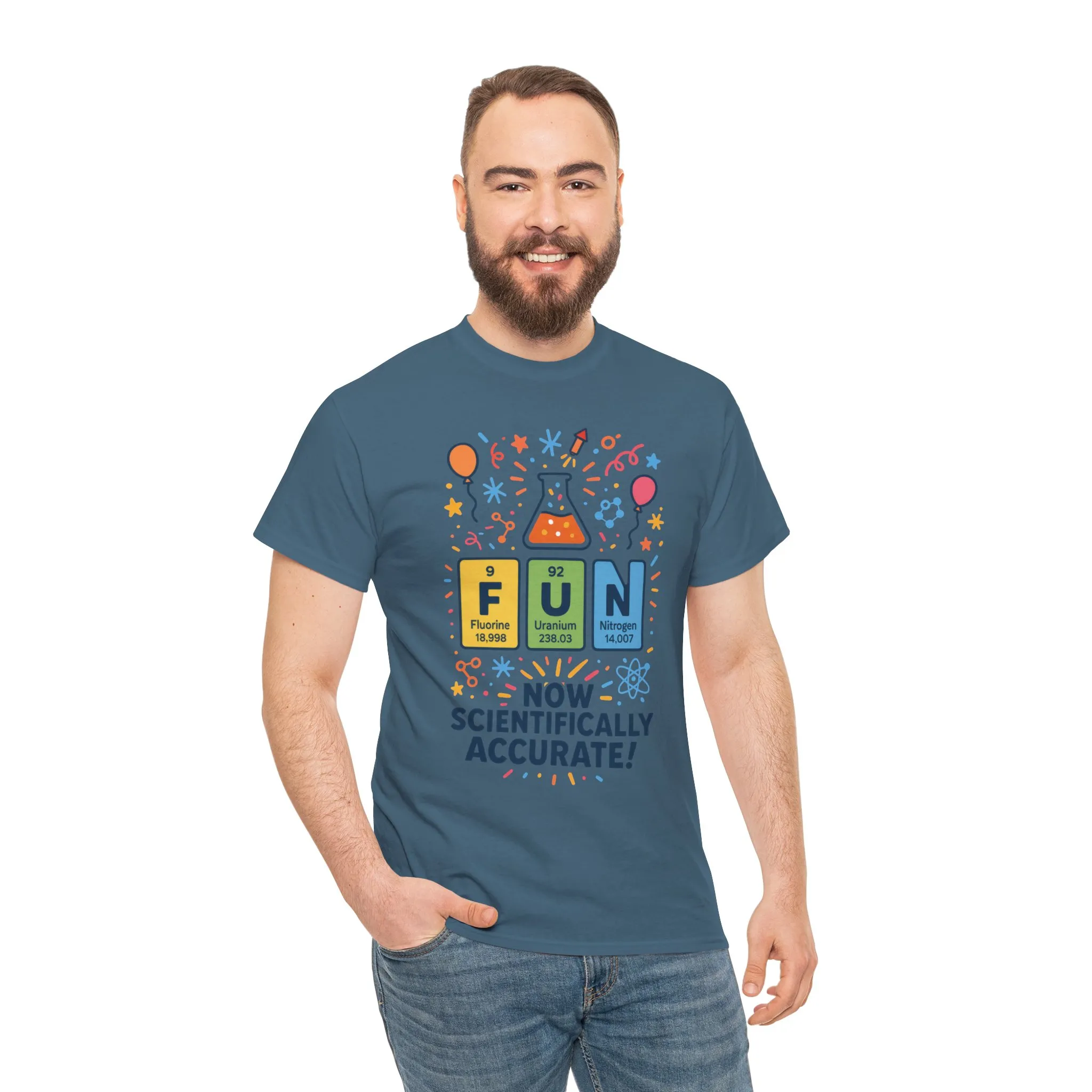 Fun Science Unisex Heavy Cotton Tee, Perfect for STEM Lovers, Gift for Science Teachers, FUN Periodic Table Tee,Nerdy Unisex Shirt - Image 17