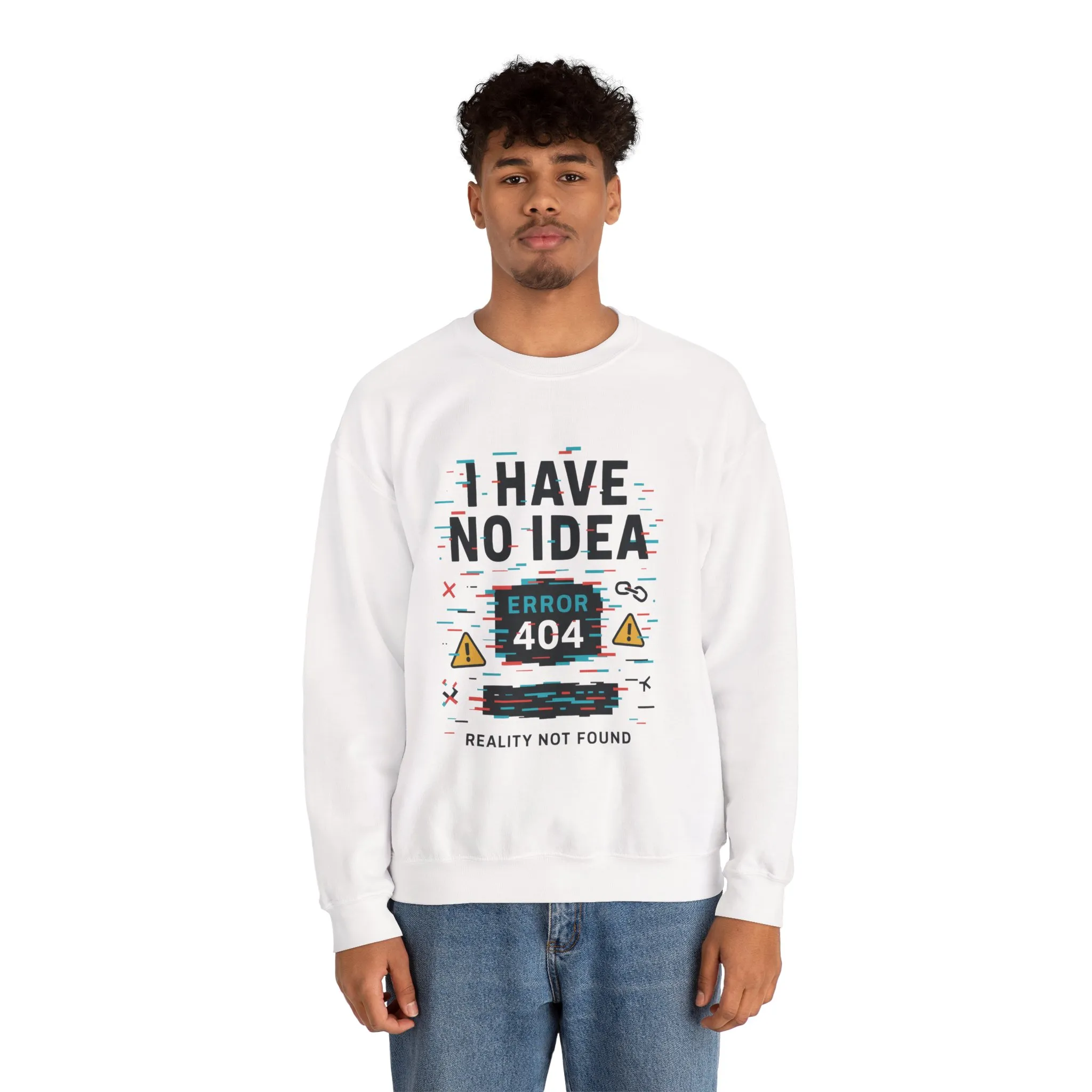 Error 404 Humor Crewneck Sweatshirt, Comfy Unisex Oversized Sweater, Fun Casual Wear, Tech Lover Gift, Everyday Loungewear - Image 7