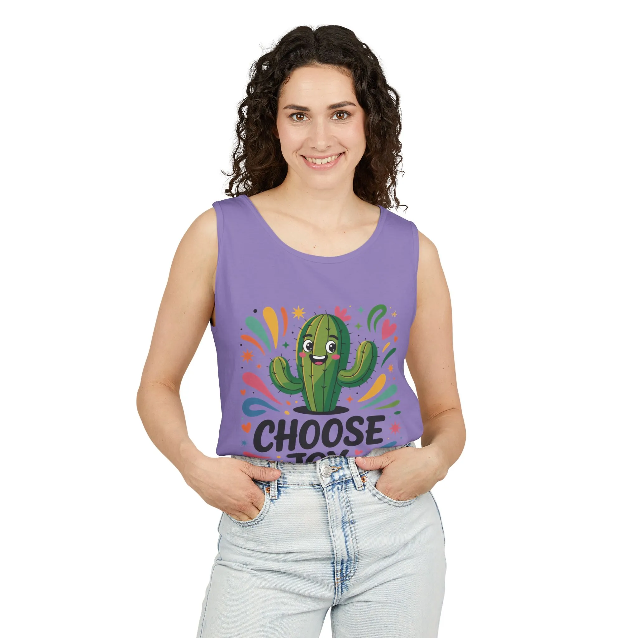 Joyful Cactus Womens Tank Top, Choose Joy Always, Summer Tank, Casual Wear, Gift for Friends, Trendy Top, Vacation Outfit - Image 35