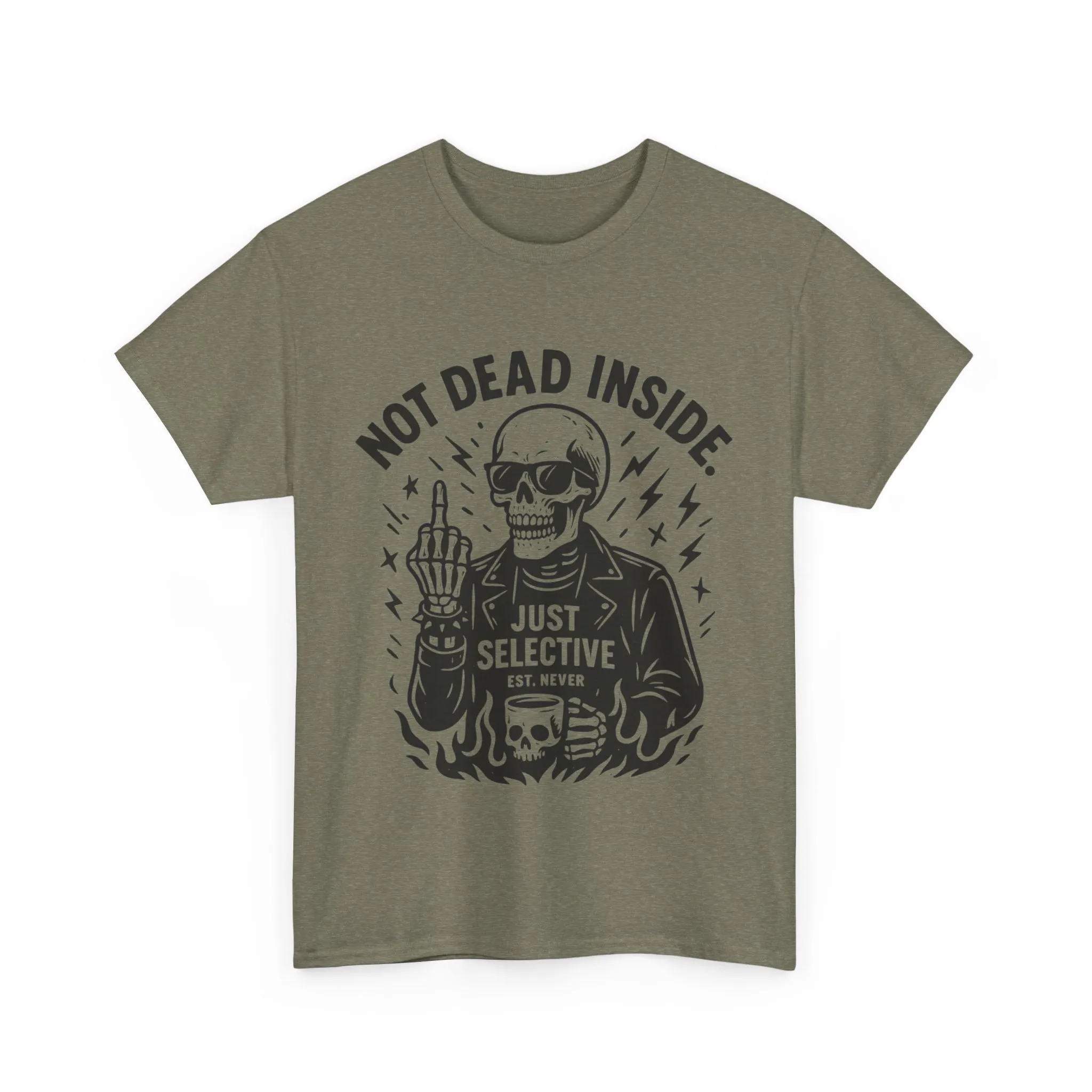 Mens Dark Humor Graphic Shirt, Not Dead Inside, Funny Graphic Shirt for Casual Wear, Gifts for Him, Halloween, Occasions, Funny Skeleton Tee - Image 34