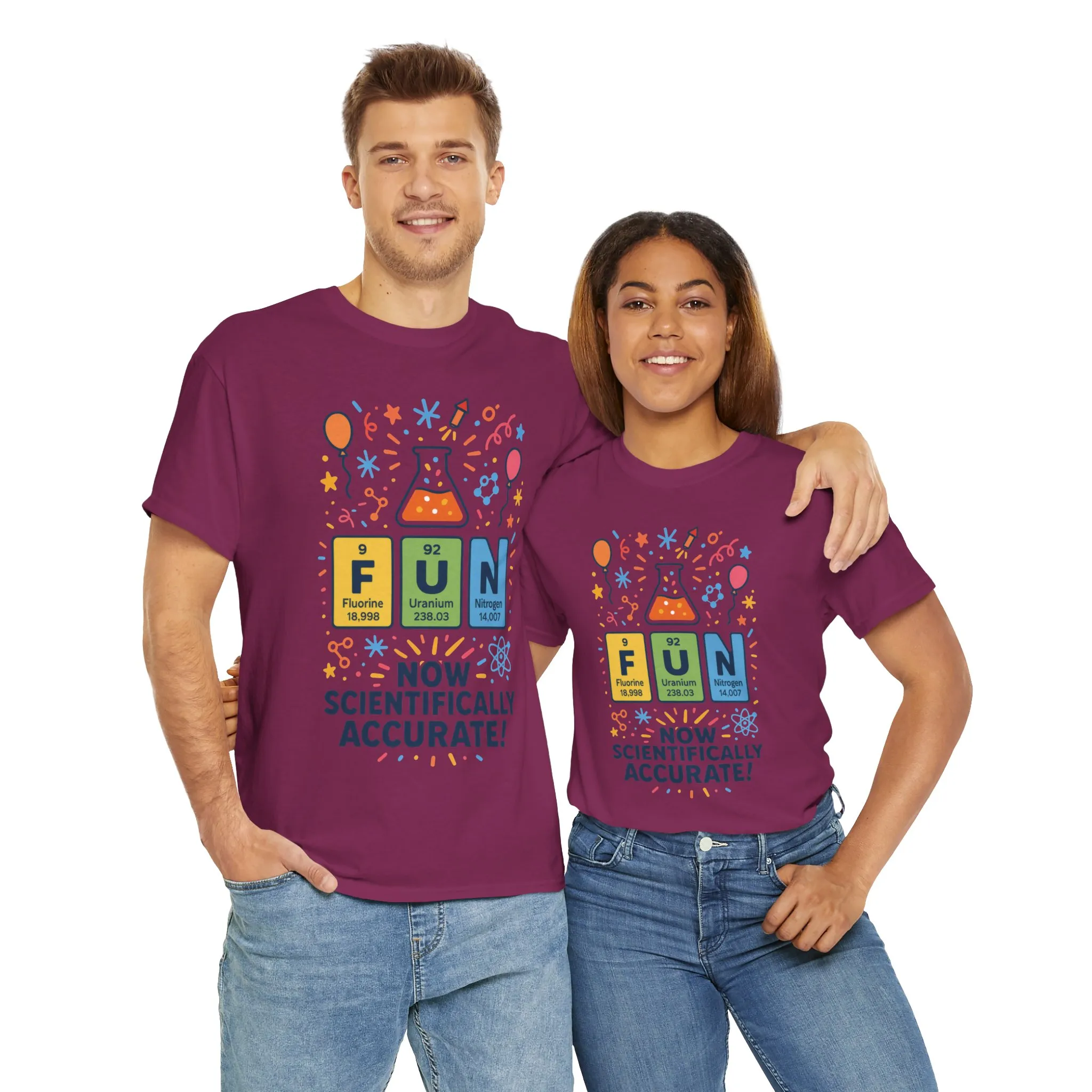 Fun Science Unisex Heavy Cotton Tee, Perfect for STEM Lovers, Gift for Science Teachers, FUN Periodic Table Tee,Nerdy Unisex Shirt - Image 32