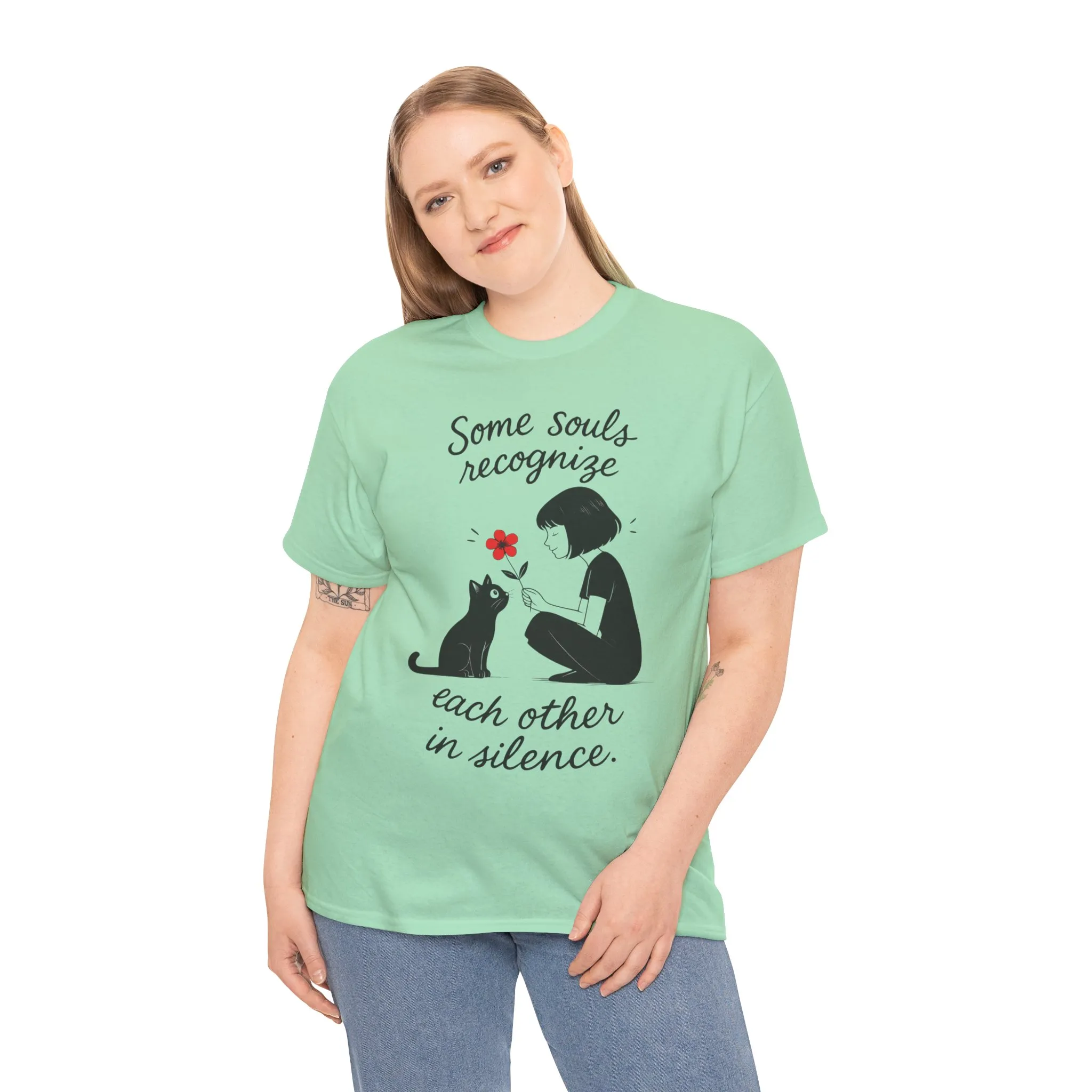 Cat Lover's Heavy Cotton Tee, Cute Cat Shirt, Pet Owner Gift, Animal Lover Apparel, Birthday Gift for Her, Women's Cotton T-Shirt, Cat Lover - Image 18