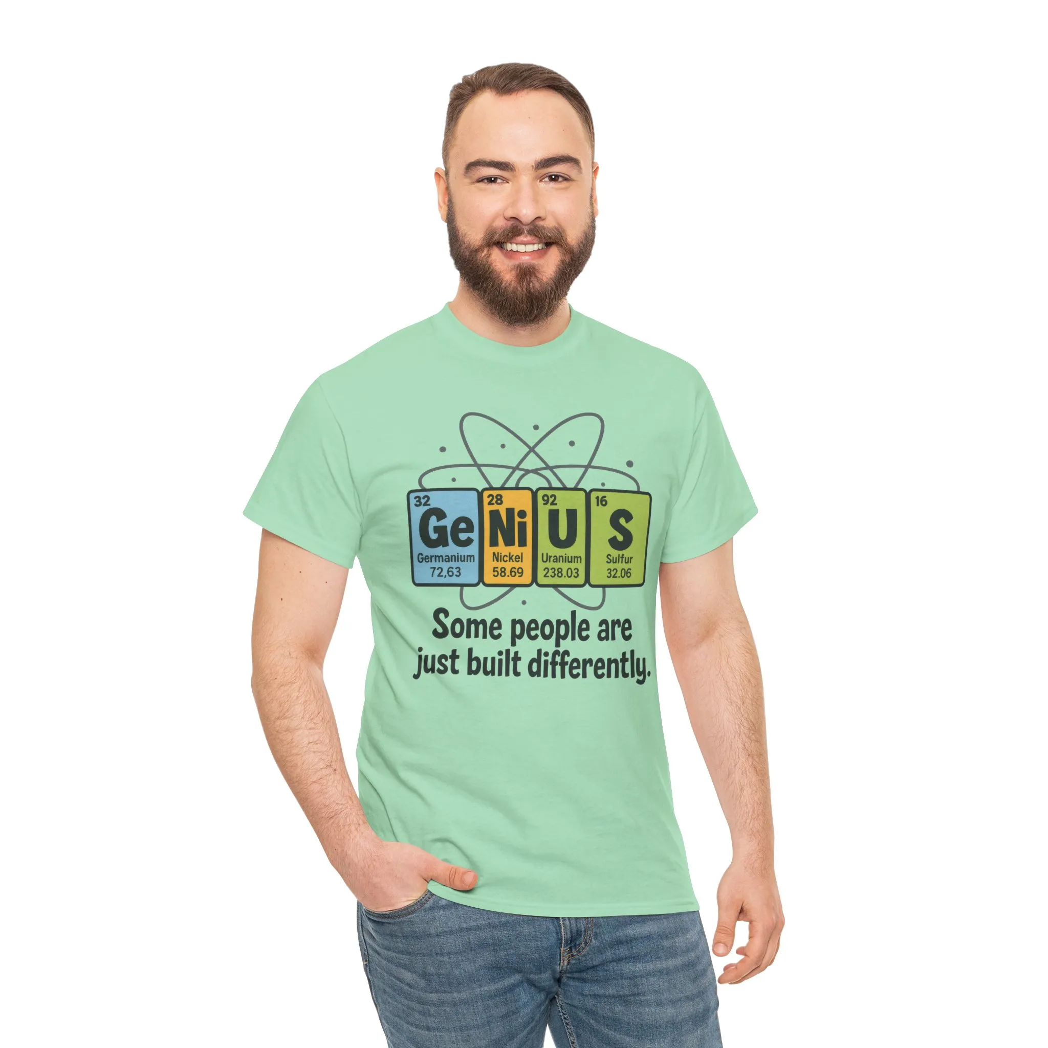 Funny Mens Genius T-Shirt, Periodic Table Nerd Shirt, Science Humor Tee for Smart Guys, Perfect Gift for Science Lovers - Image 10