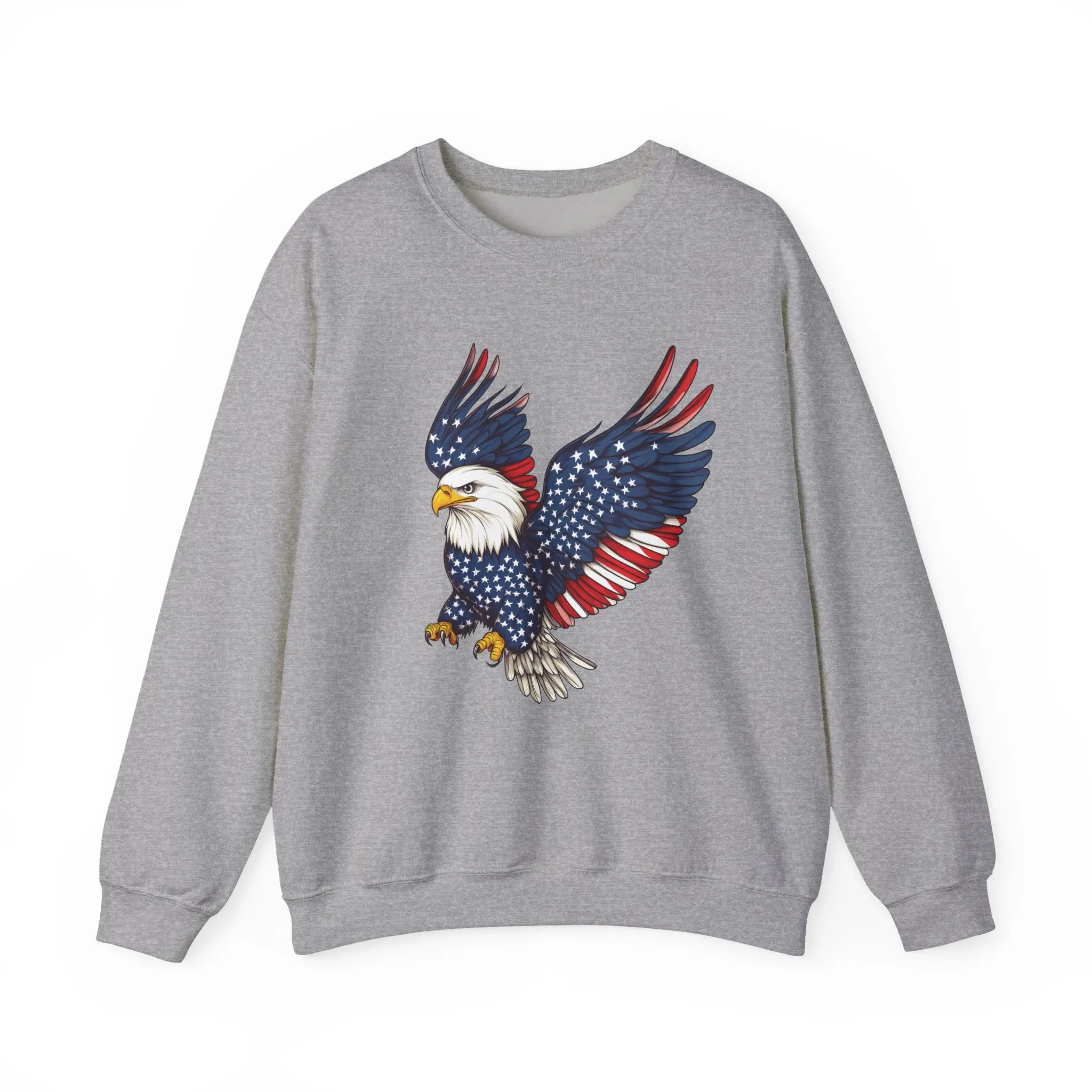Patriotic Eagle Sweatshirt, Unisex Crewneck, USA Pride Apparel, Cozy Everyday Wear, Perfect for Independence Day, Gift for Patriots - Image 7