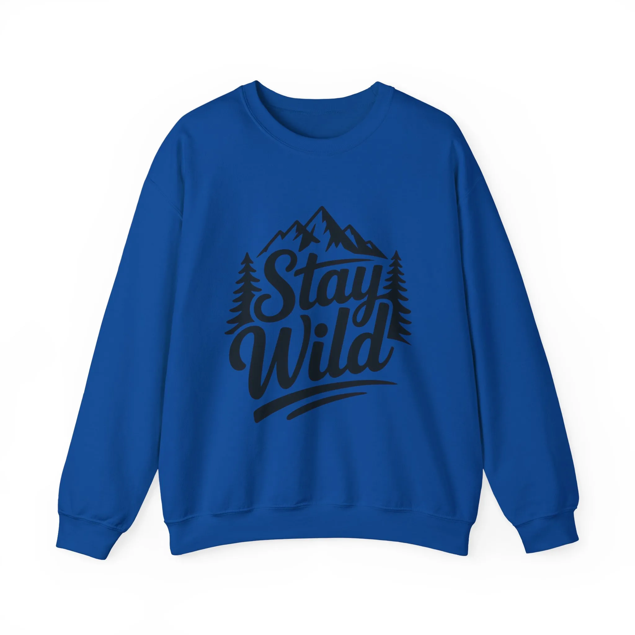 Stay Wild Unisex Crewneck Sweatshirt, Cozy Casual Wear for Adventurers, for Nature Lovers, Mountain Nature Unisex Crewneck Sweatshirt - Image 25