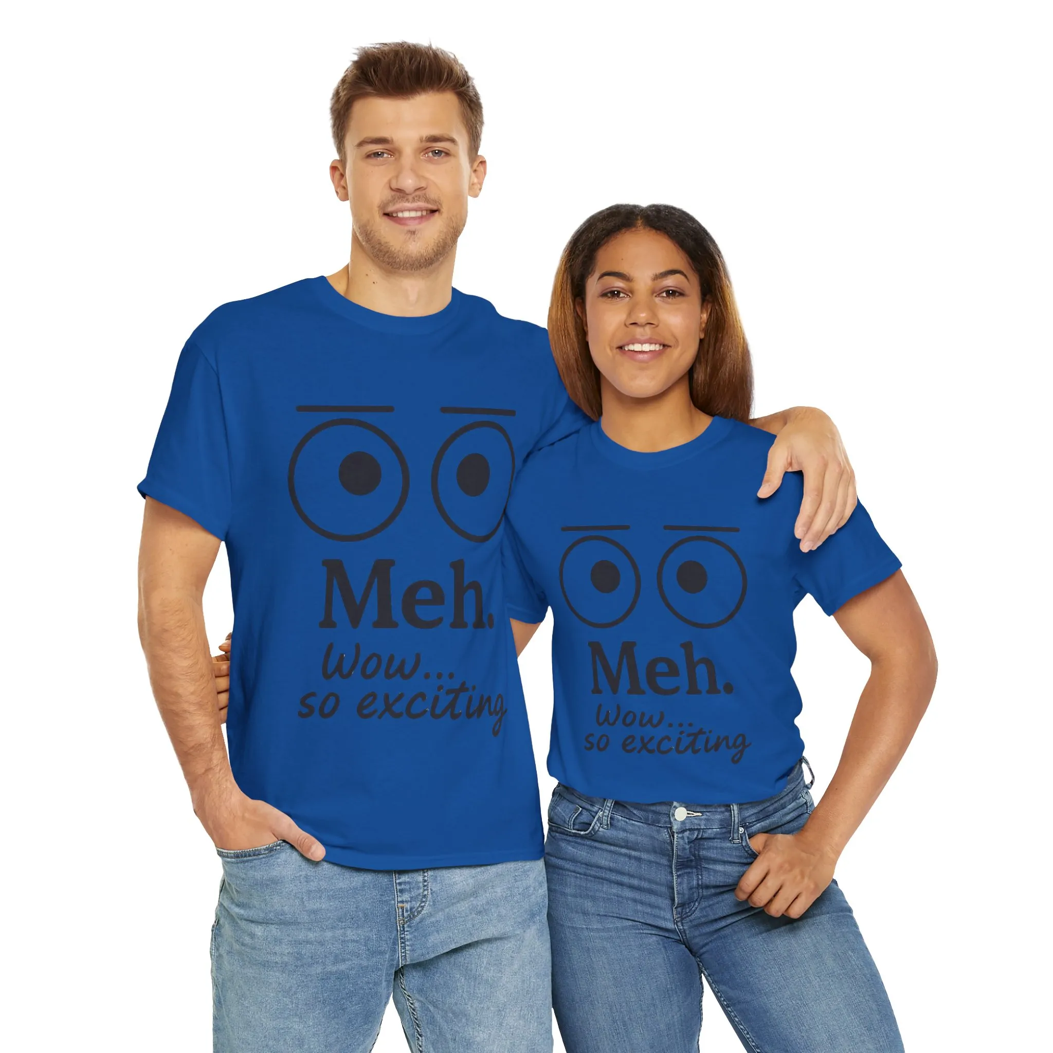 Funny Unisex Heavy Cotton Tee - 'Meh' Graphic Shirt, Casual Wear, Gift for Friends, Humor Tee, Everyday Outfit - Image 26