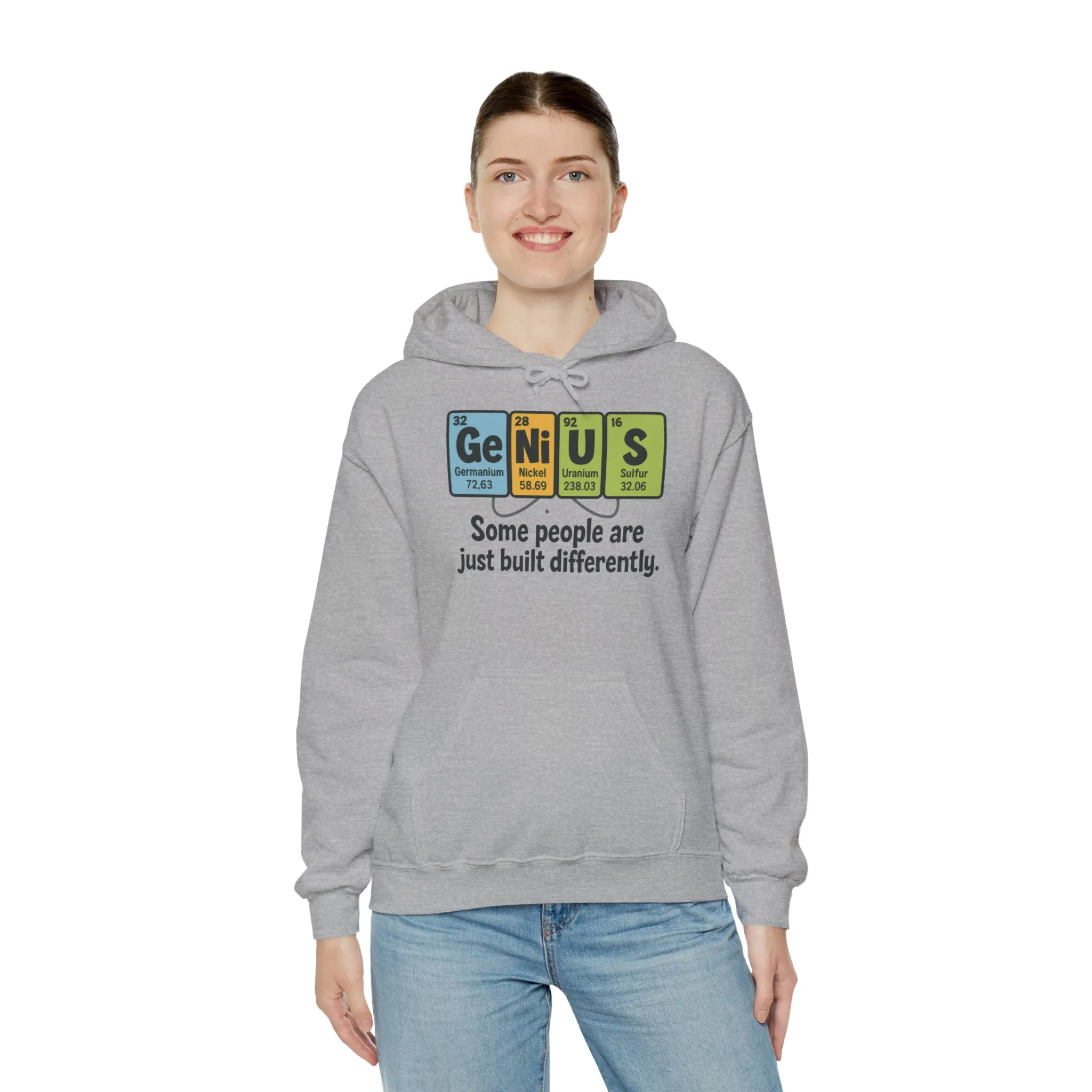 Funny Womens Genius Hoodie, Periodic Table Science Pullover, Nerdy Chemistry Sweatshirt for Her, Science Lover Apparel, Funny Chemistry Gift - Image 6