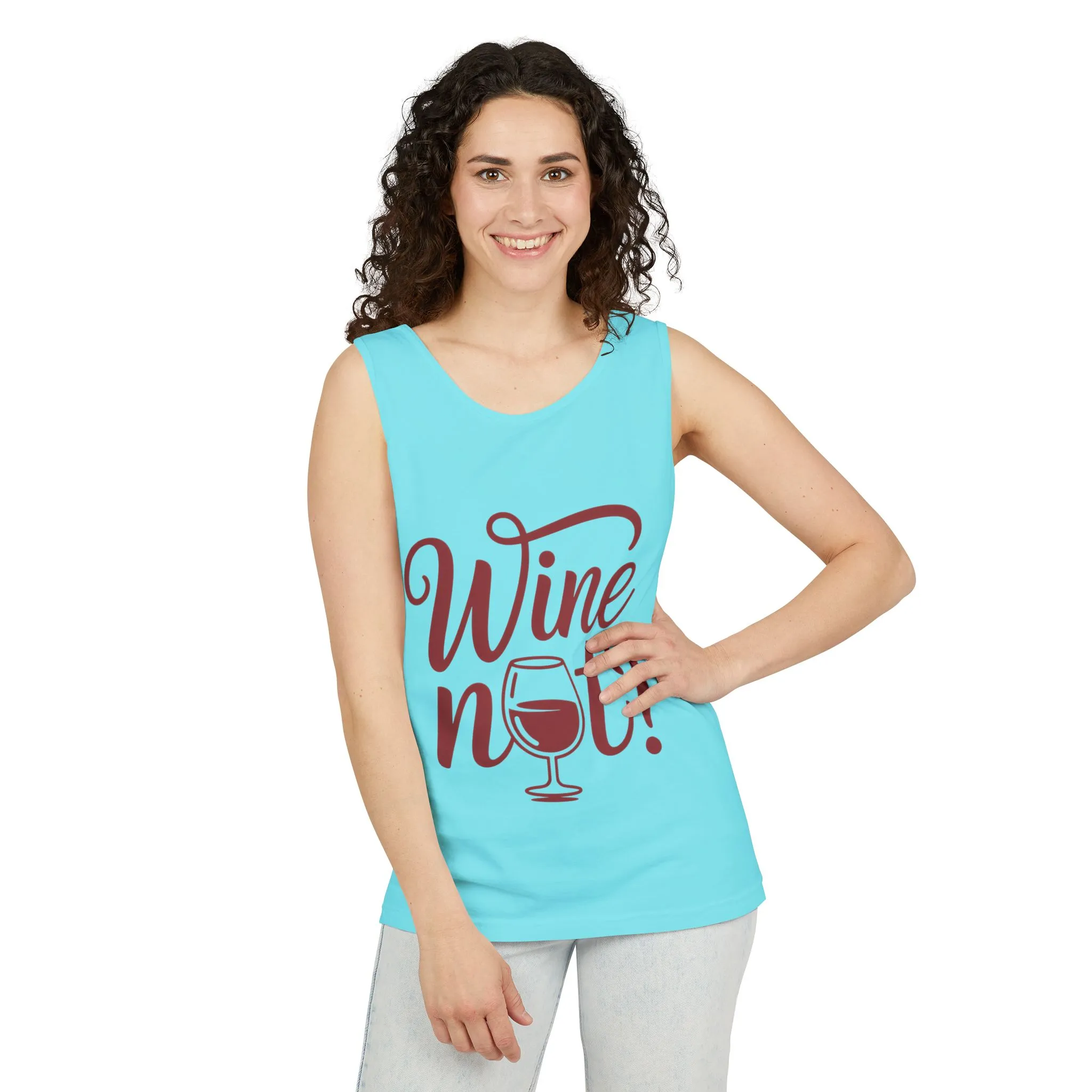 Unisex Garment Tank Top, Wine Not? Tank Top - Perfect for Summer Parties, Wine Lovers, Gifts, Casual Wear, or Vacations - Image 49