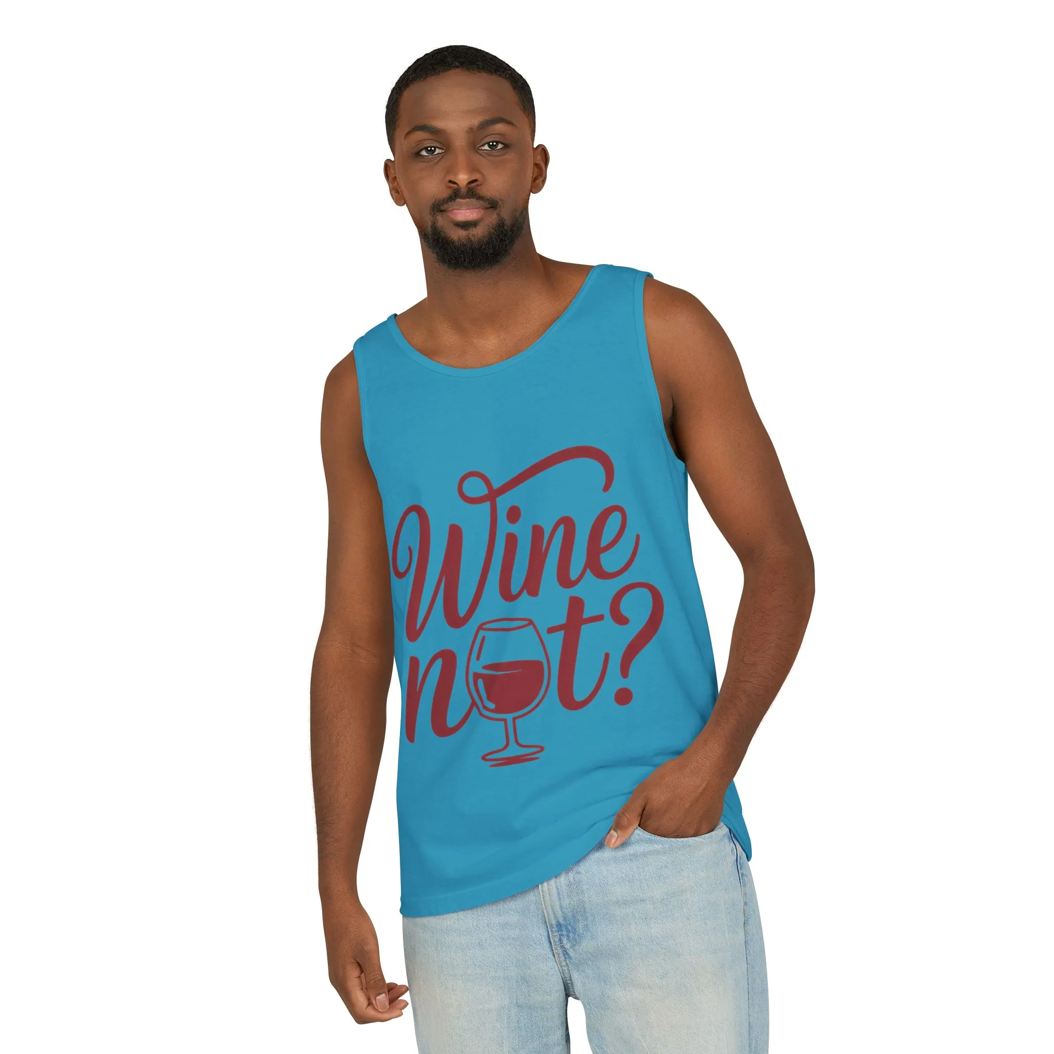 Unisex Garment Tank Top, Wine Not? Tank Top - Perfect for Summer Parties, Wine Lovers, Gifts, Casual Wear, or Vacations - Image 11
