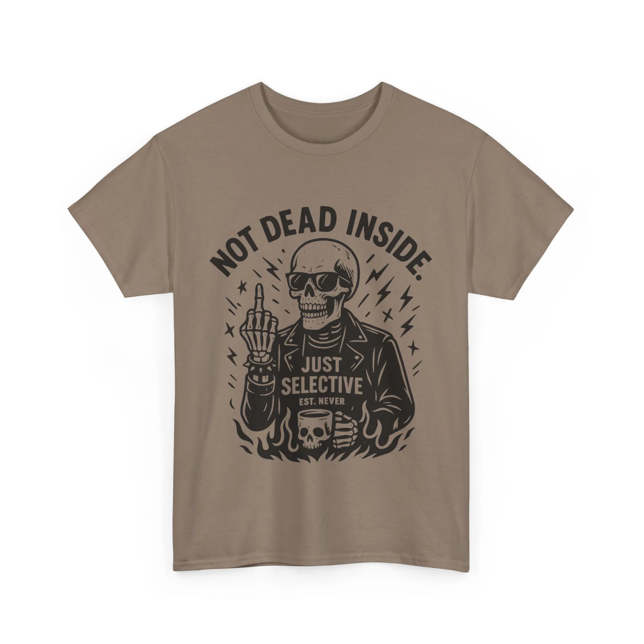Mens Dark Humor Graphic Shirt, Not Dead Inside, Funny Graphic Shirt for Casual Wear, Gifts for Him, Halloween, Occasions, Funny Skeleton Tee - Image 10