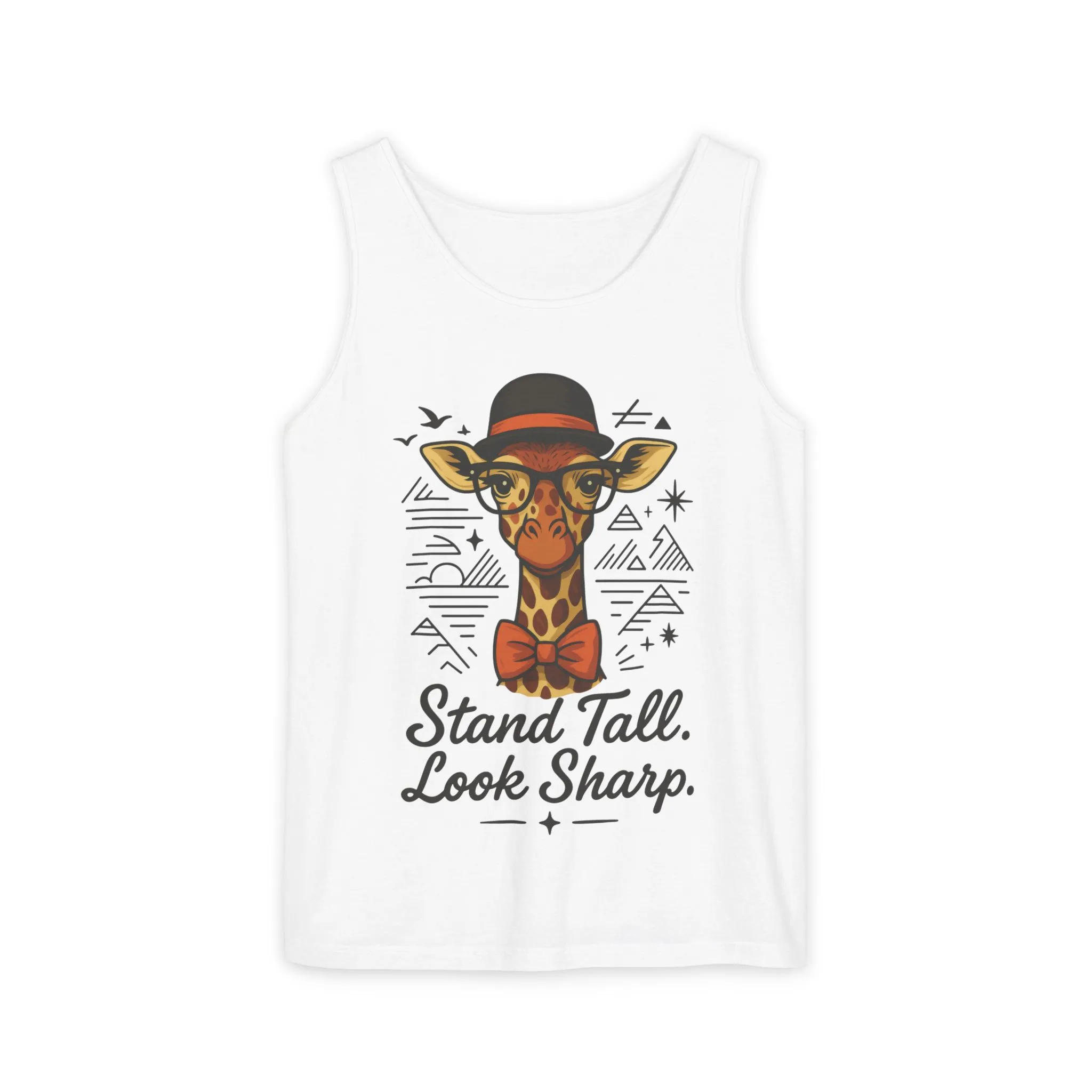 Giraffe Inspirational Tank Top, Stand Tall Look Sharp Shirt, Unisex Summer Apparel, Cute Animal Gift, Zoo Lover's Fashion - Image 27