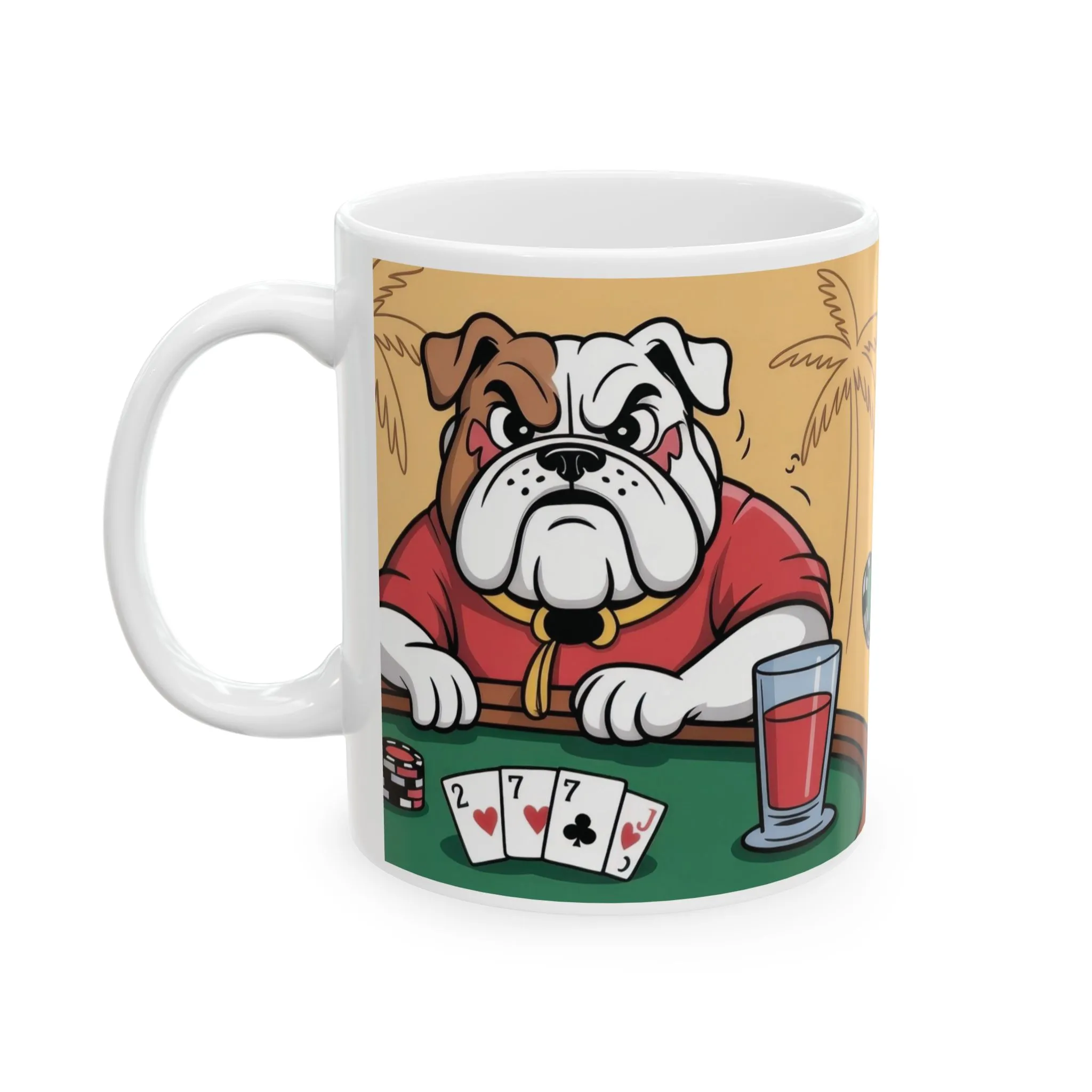 The Bluff Is Real Mug, Funny Poker Dog Coffee Cup, Gambling Gift, All In Poker Lover Humor, for Card Game Nights, Fun Gifts for Gamers - Image 4