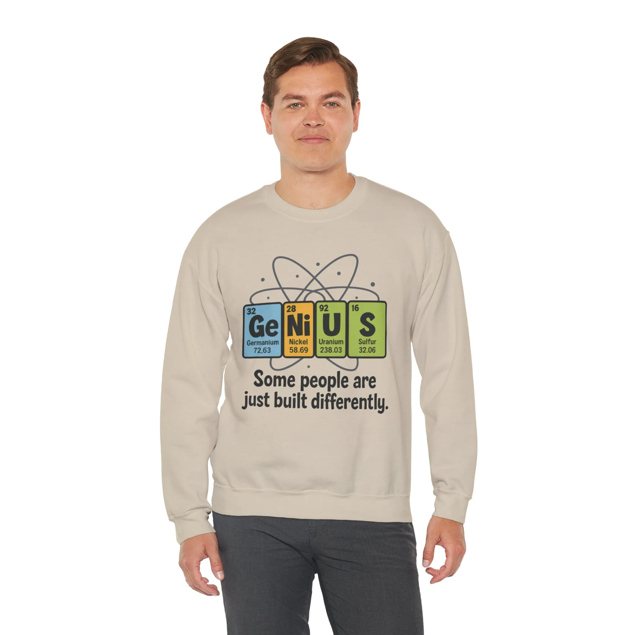 Funny Mens Genius Sweatshirt, Periodic Table Nerd Pullover, Smart Science Gift for Him, Genius Sweatshirt, Science Lovers Gift - Image 5