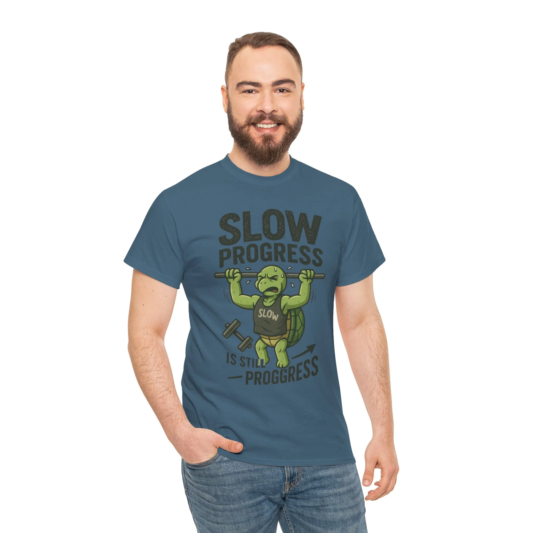 Slow Progress Gym Shirt, Funny Turtle Workout Tee for Men, Motivational Fitness Gift, Humor T-Shirt, Unisex Activewear, Workout Gift - Image 20