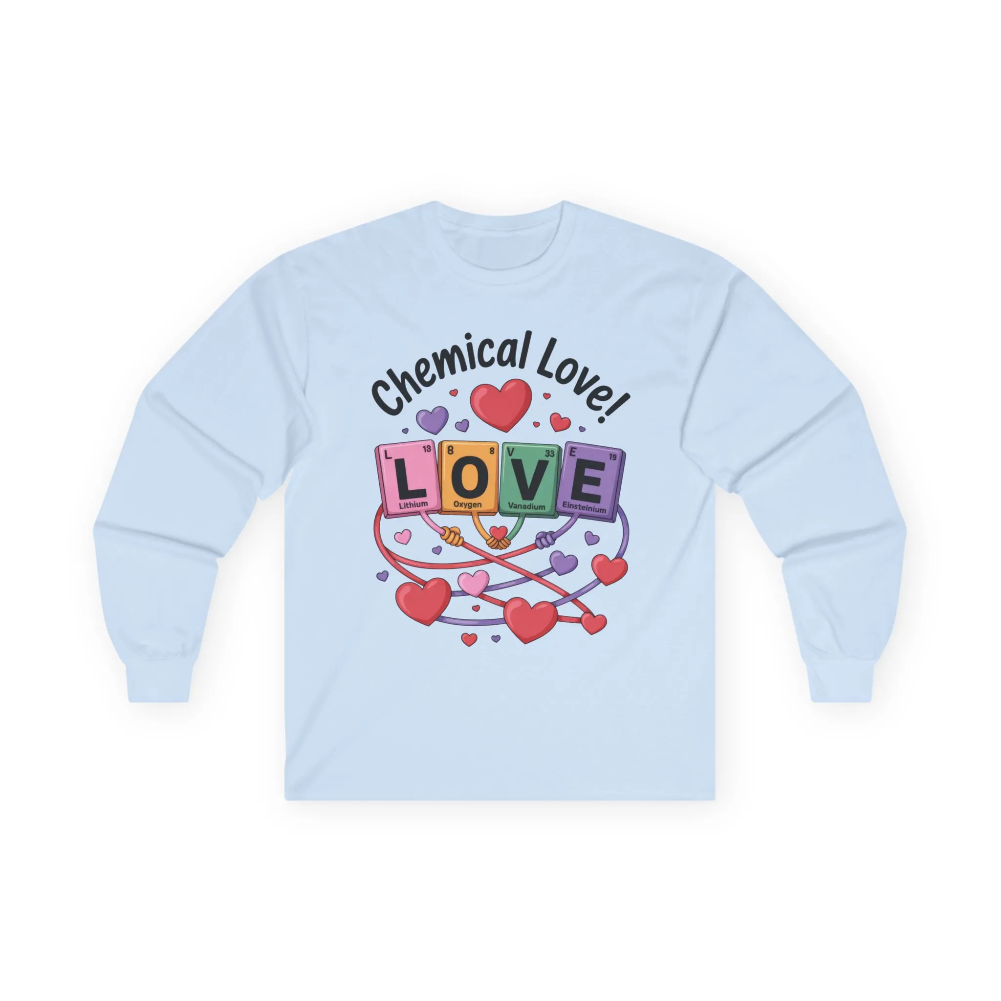 Chemical Love Womens Long Sleeve Tee, Valentines Day Gift, Cute Chemistry Shirt, Science Lover Apparel, Relationship Humor - Image 13