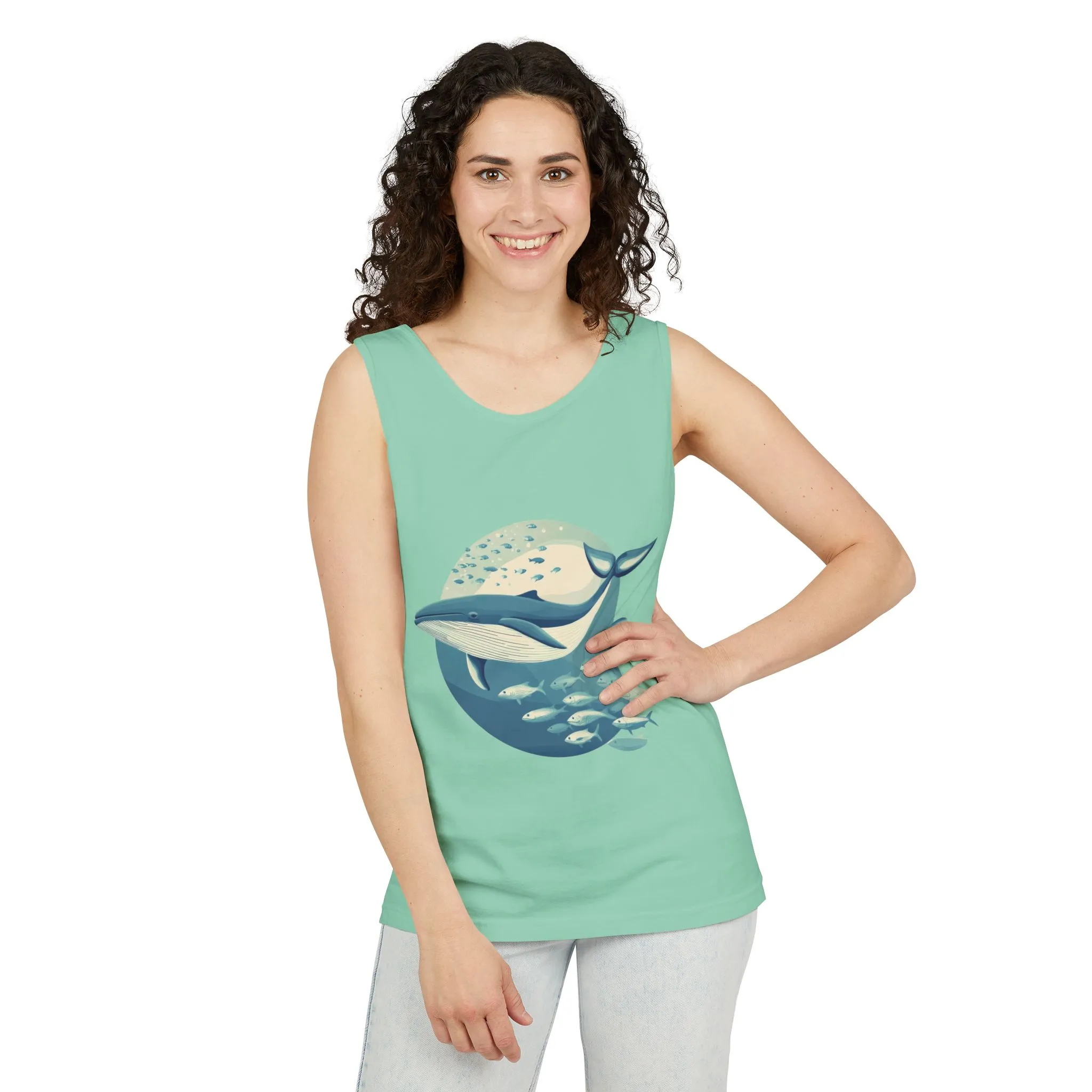 Ocean-Inspired Unisex Tank Top, Whale Design Shirt, Summer Casual Wear, Beach Vibes Gift, Eco-Friendly Fashion - Image 8
