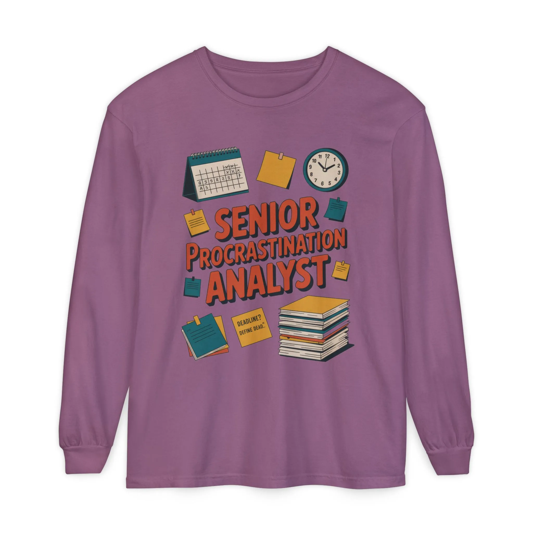 Senior Procrastination Analyst Long Sleeve Tee, Funny Work Shirt,Gift for Analysts, Office Humor, Meme Long Sleeve, Motivation Humor Apparel - Image 40