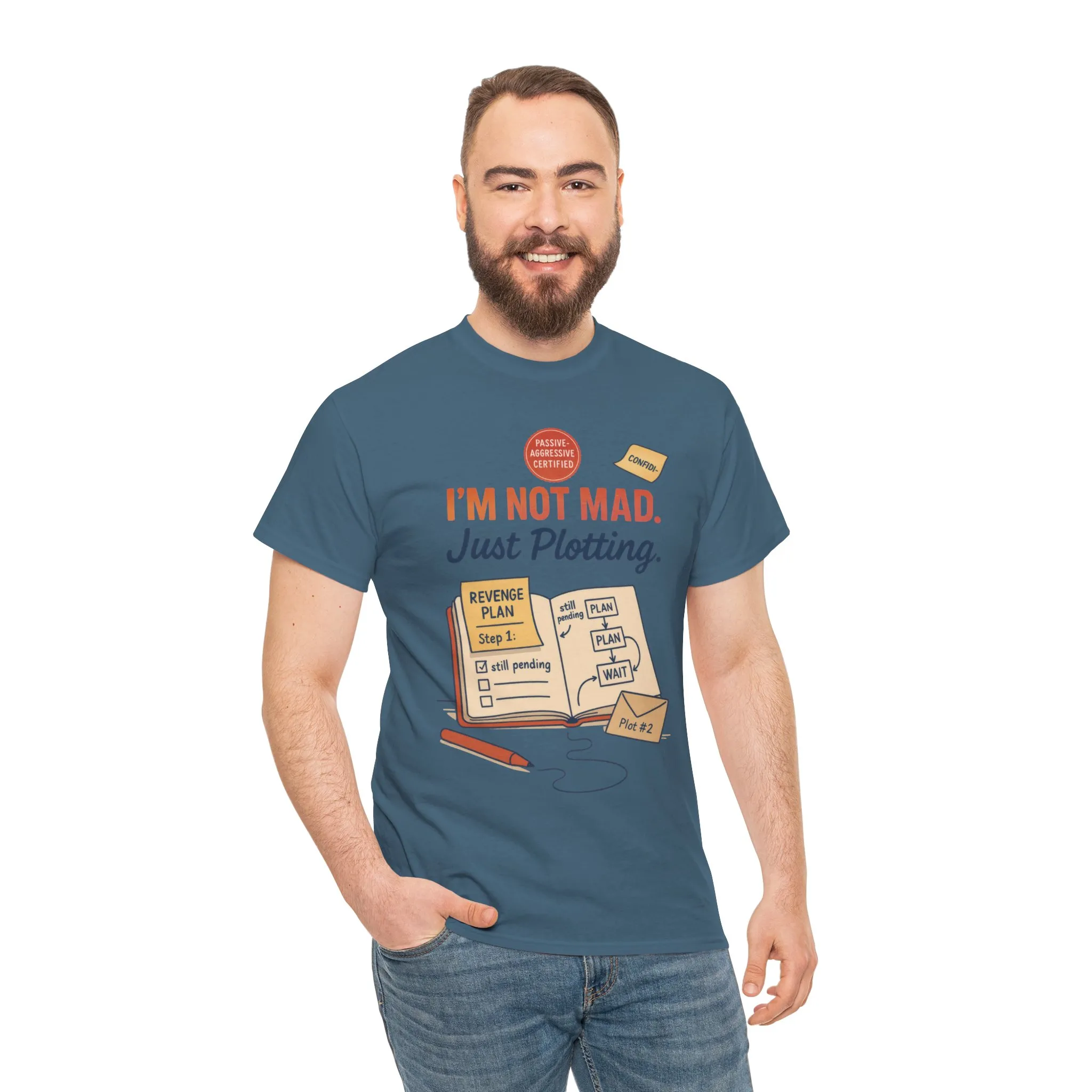 Funny Revenge Plan T-Shirt for Men, I'm Not Mad Just Plotting, Passive Aggressive Humor Tee, Humor Shirt, Funny Graphic Tee - Image 26