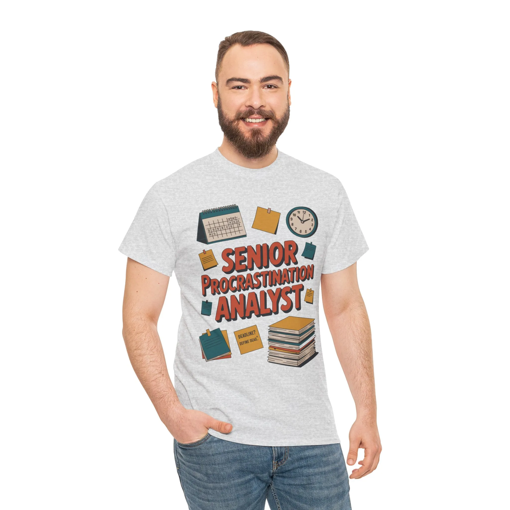 Senior Procrastination Analyst Tee, Funny Office Shirt, Gift for Graduates, Motivation T-Shirt, Humor Apparel, Job Humor Clothing - Image 8