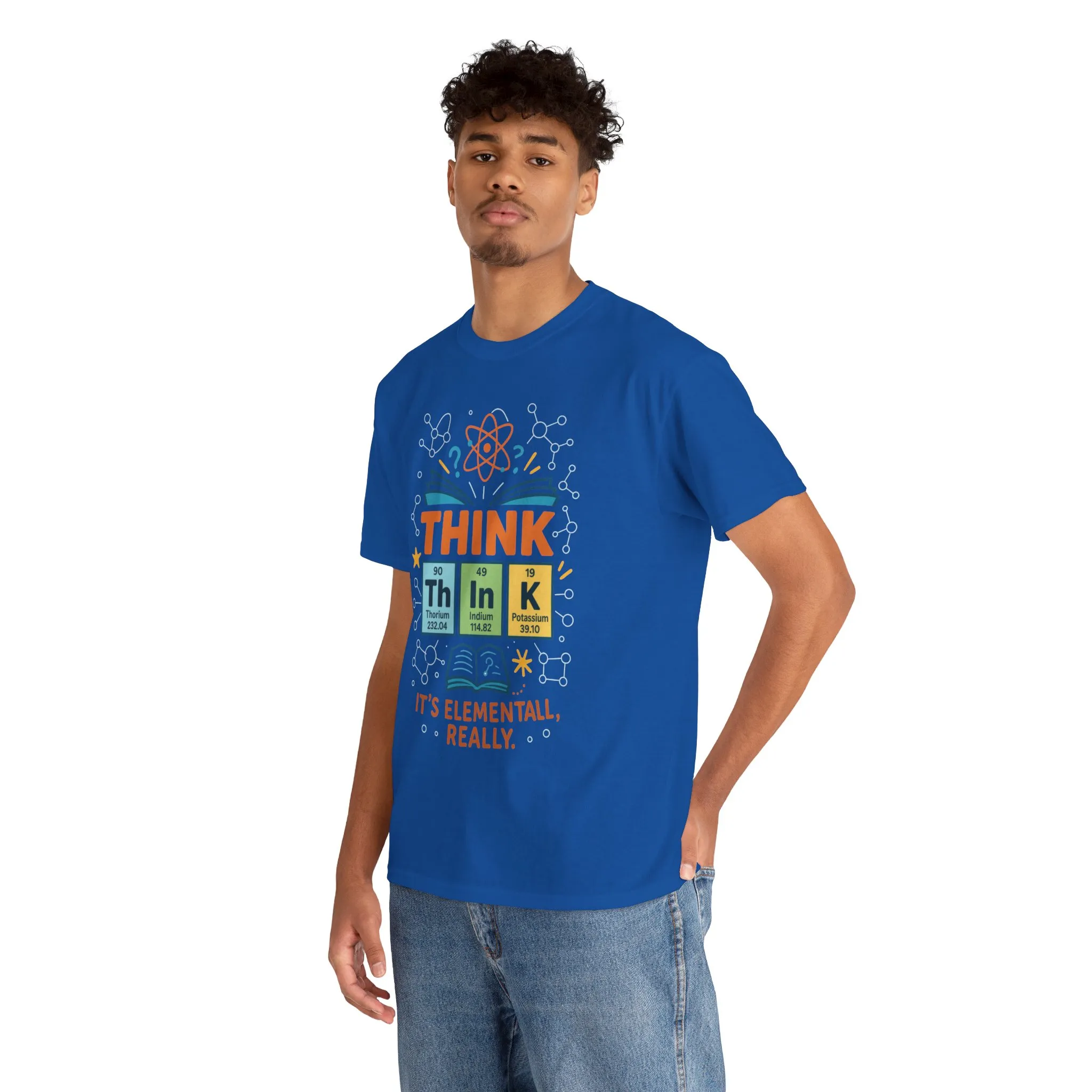 Funny Mens Science T-Shirt, THINK Element Periodic Table Shirt, Smart Geek Nerd Tee for Him, Ideal for Science Lovers, Geeky Apparel - Image 24