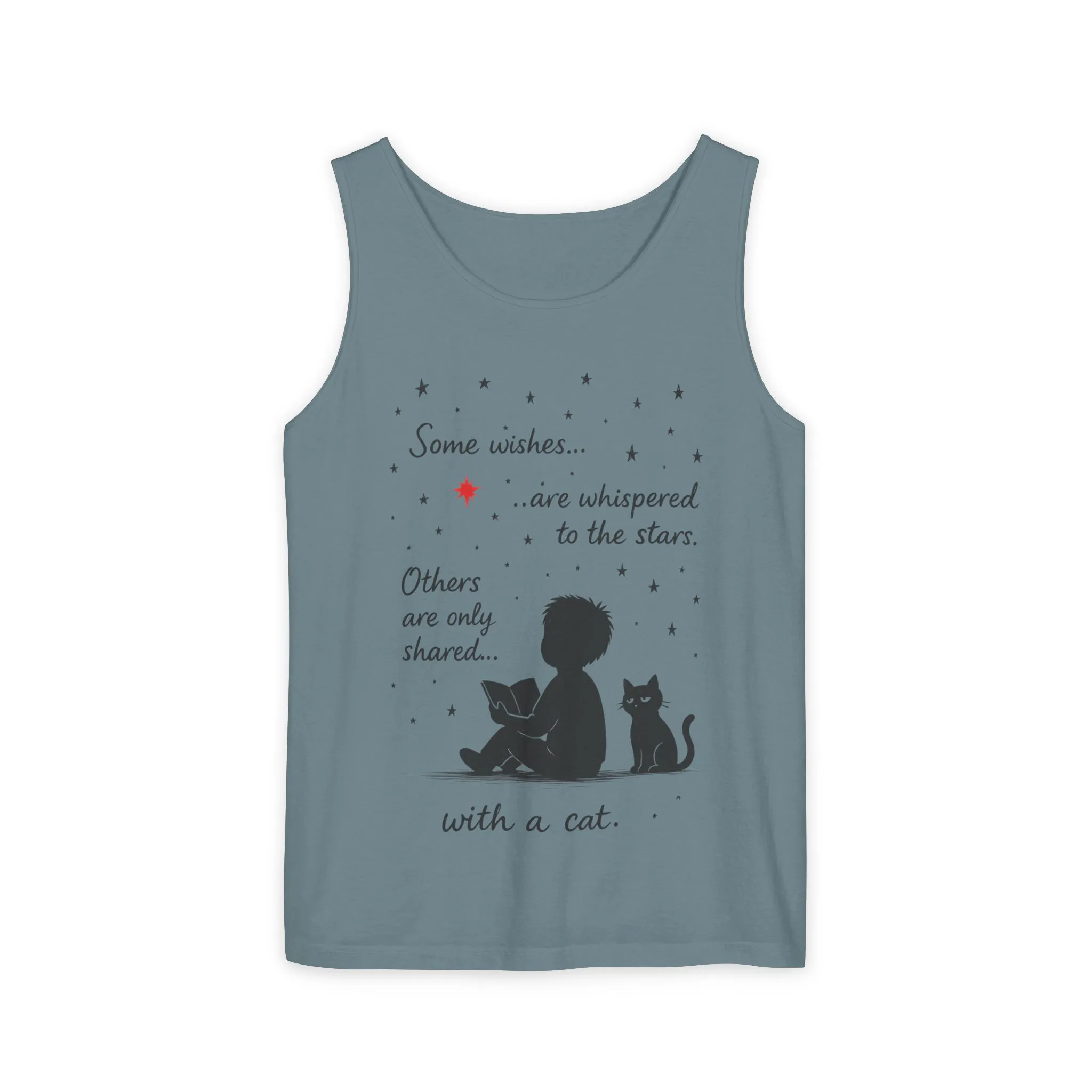 Whimsical Cat Lover's Tank Top, Inspirational Quote Top, Womens Garment-Dyed Summer Shirt, Gifts for Cat Moms, Casual Wear, Pet [...] - Image 22