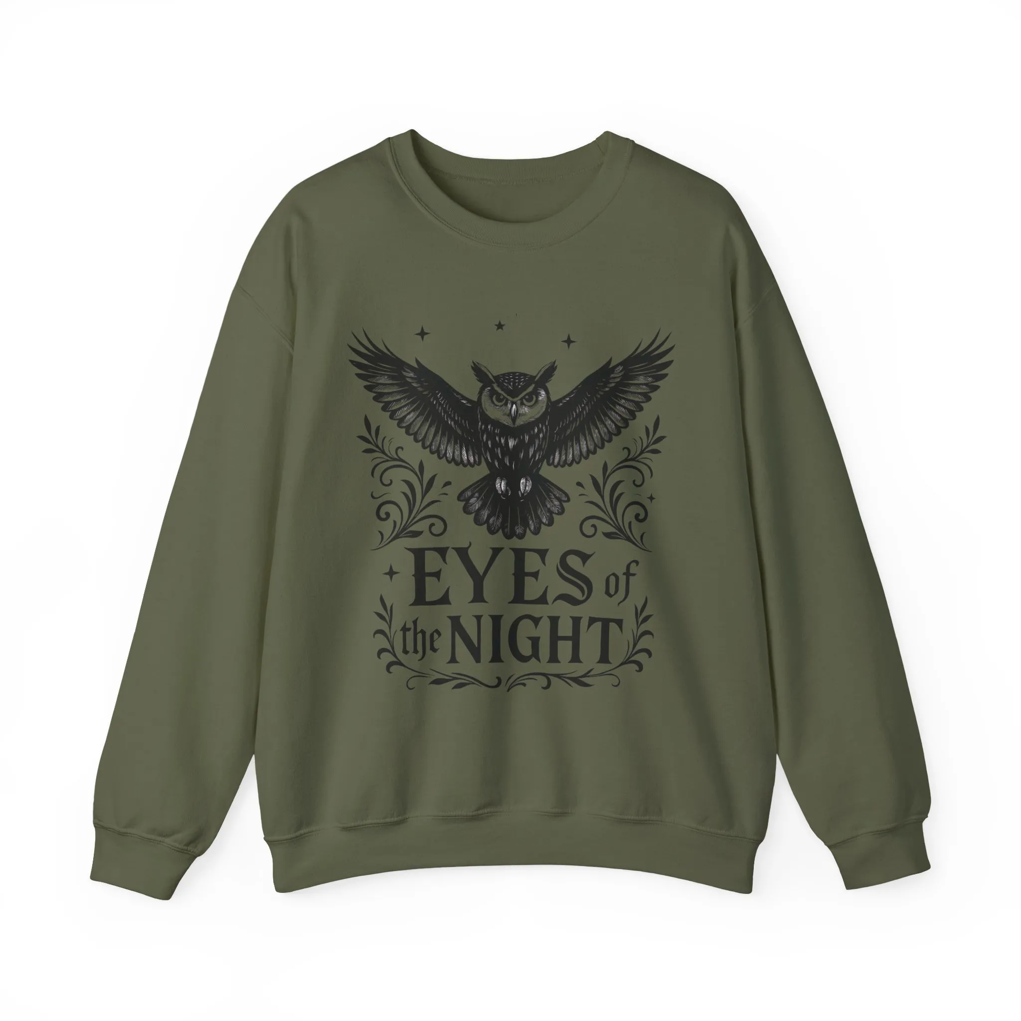 Eyes of the Night Owl Sweatshirt, Mens Dark Gothic Sweatshirt, Mysterious Owl Graphic Pullover, Forest Bird of Night Design, Halloween Gift - Image 17