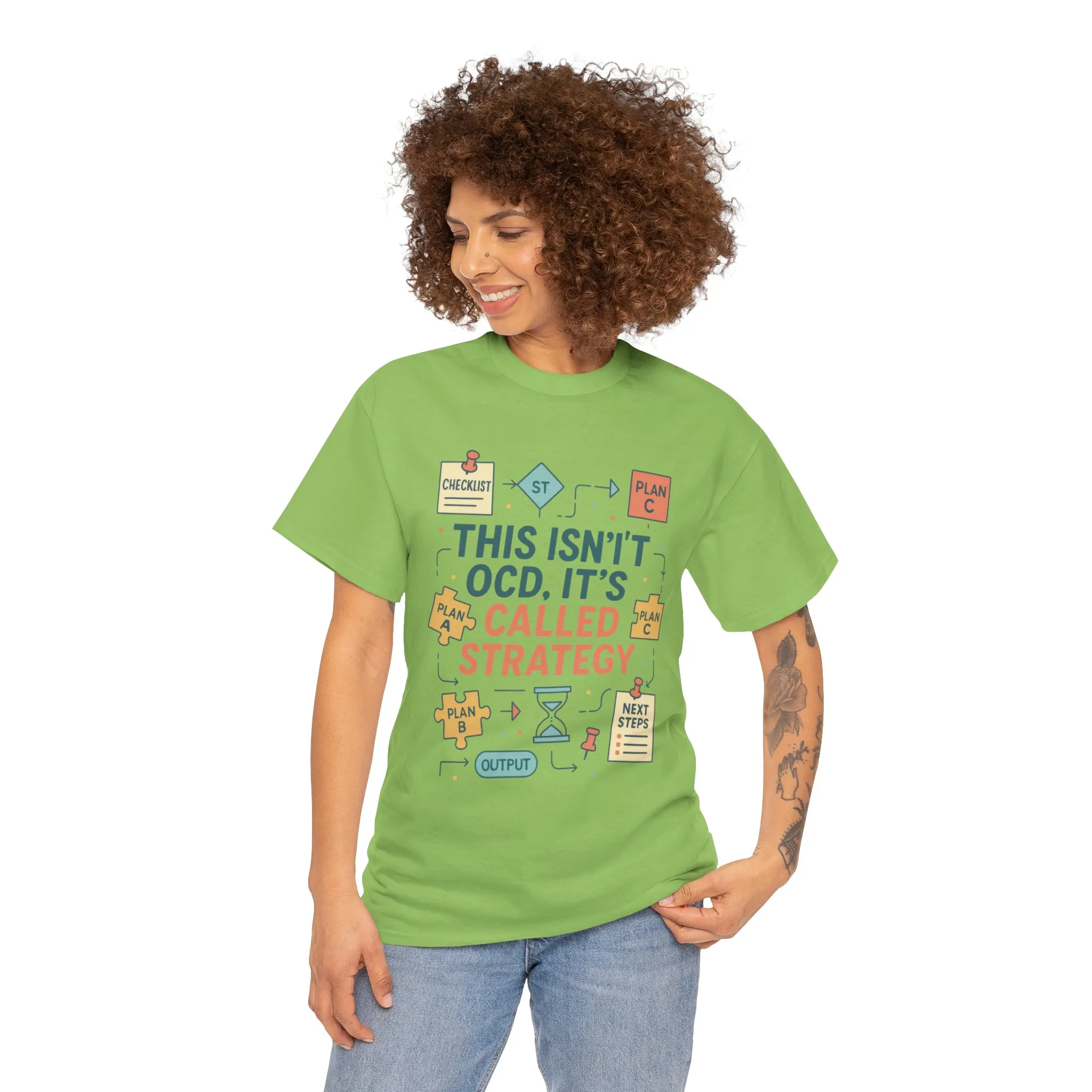 Funny Womens Strategy T-Shirt, This Isnt OCD Its Called Strategy, Planner Girl Gift Tee, Gift for Strategists, Office Humor Top - Image 8