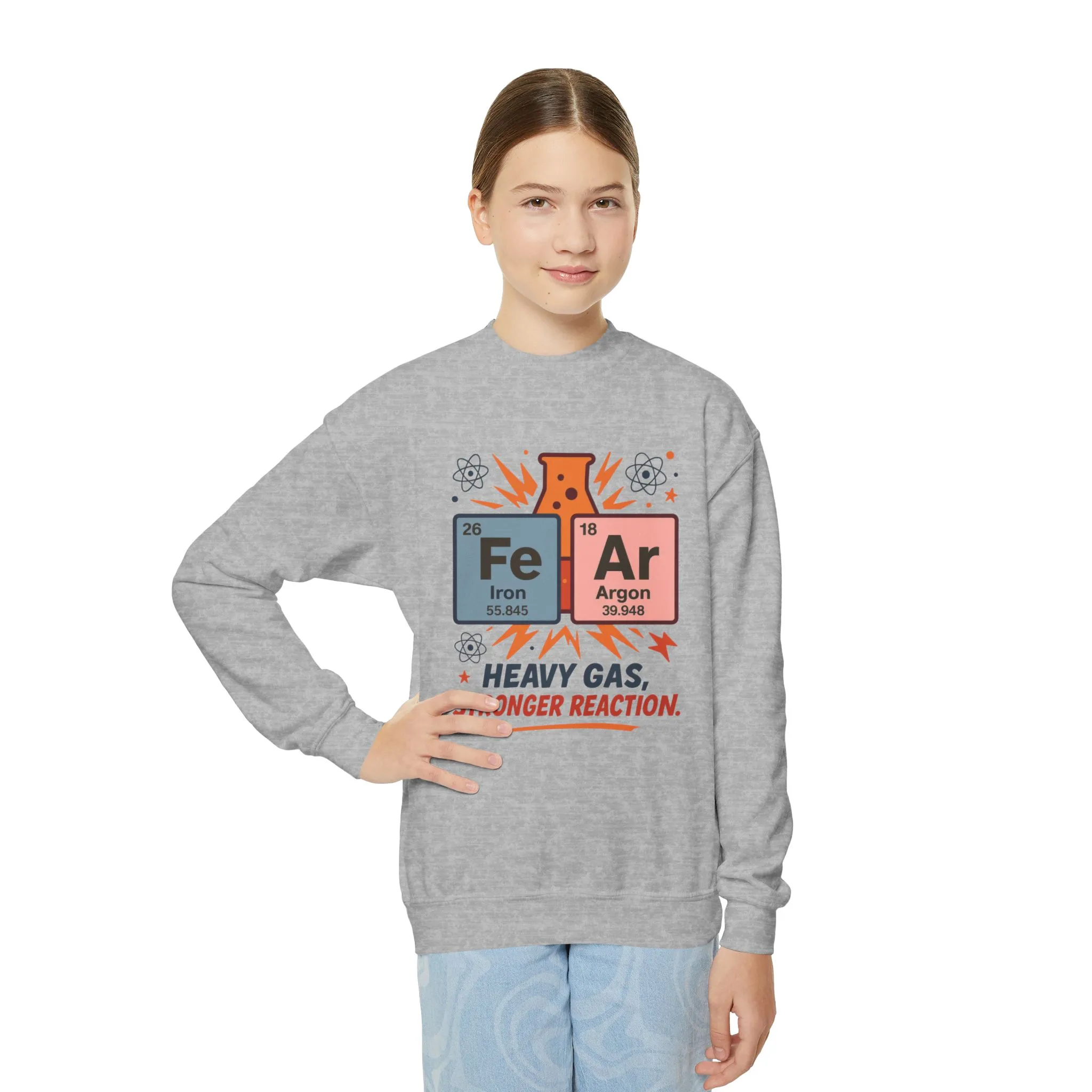 Youth Science Sweatshirt for Kids, Funny Chemistry Gift, Heavy Gas Reaction Crewneck, Science Class Apparel, Educational Sweater - Image 12