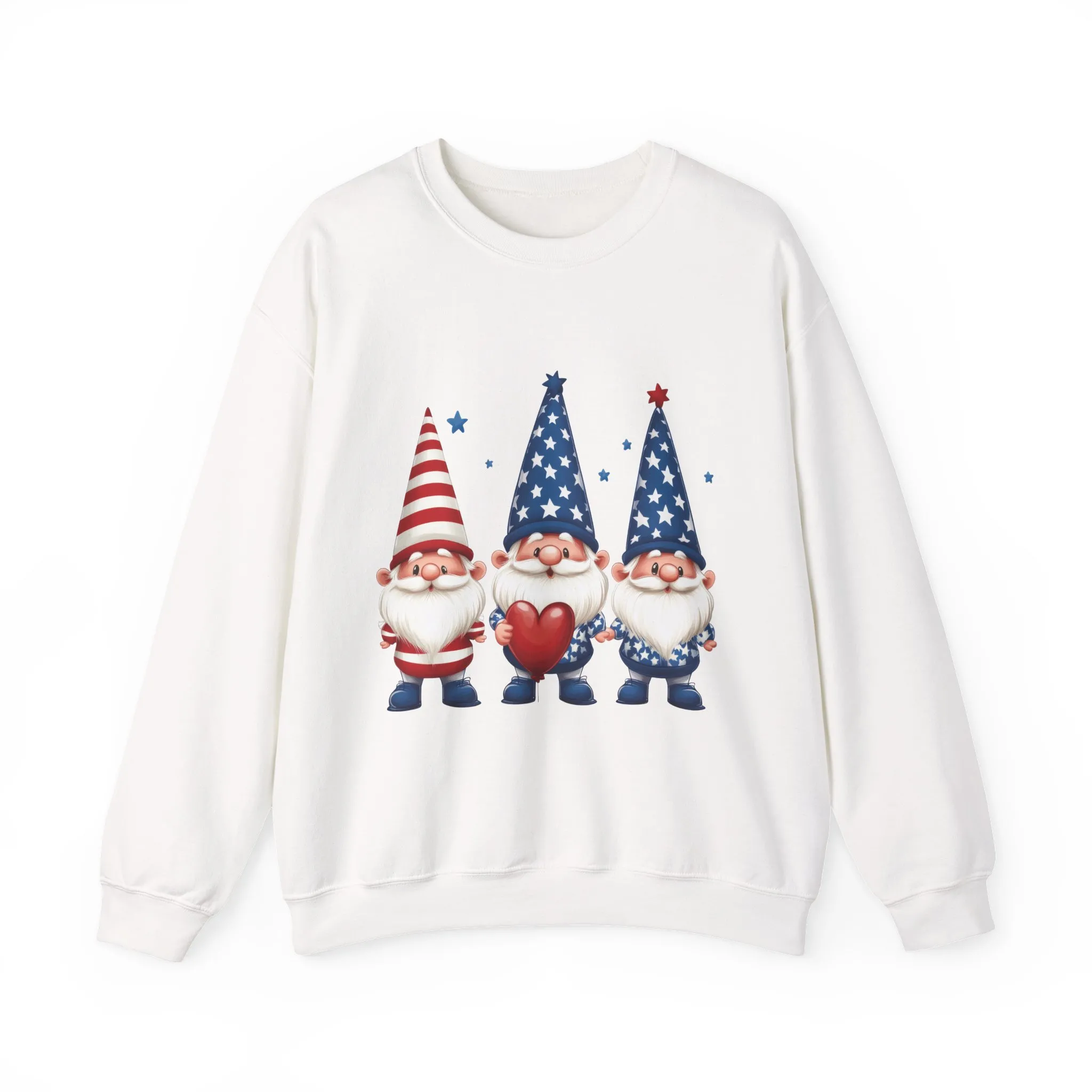 Patriotic Gnome Sweatshirt, Cozy Casual Wear for Independence Day, Gift for Gnome Lovers, 4th of July Apparel, All-Year Comfort - Image 4