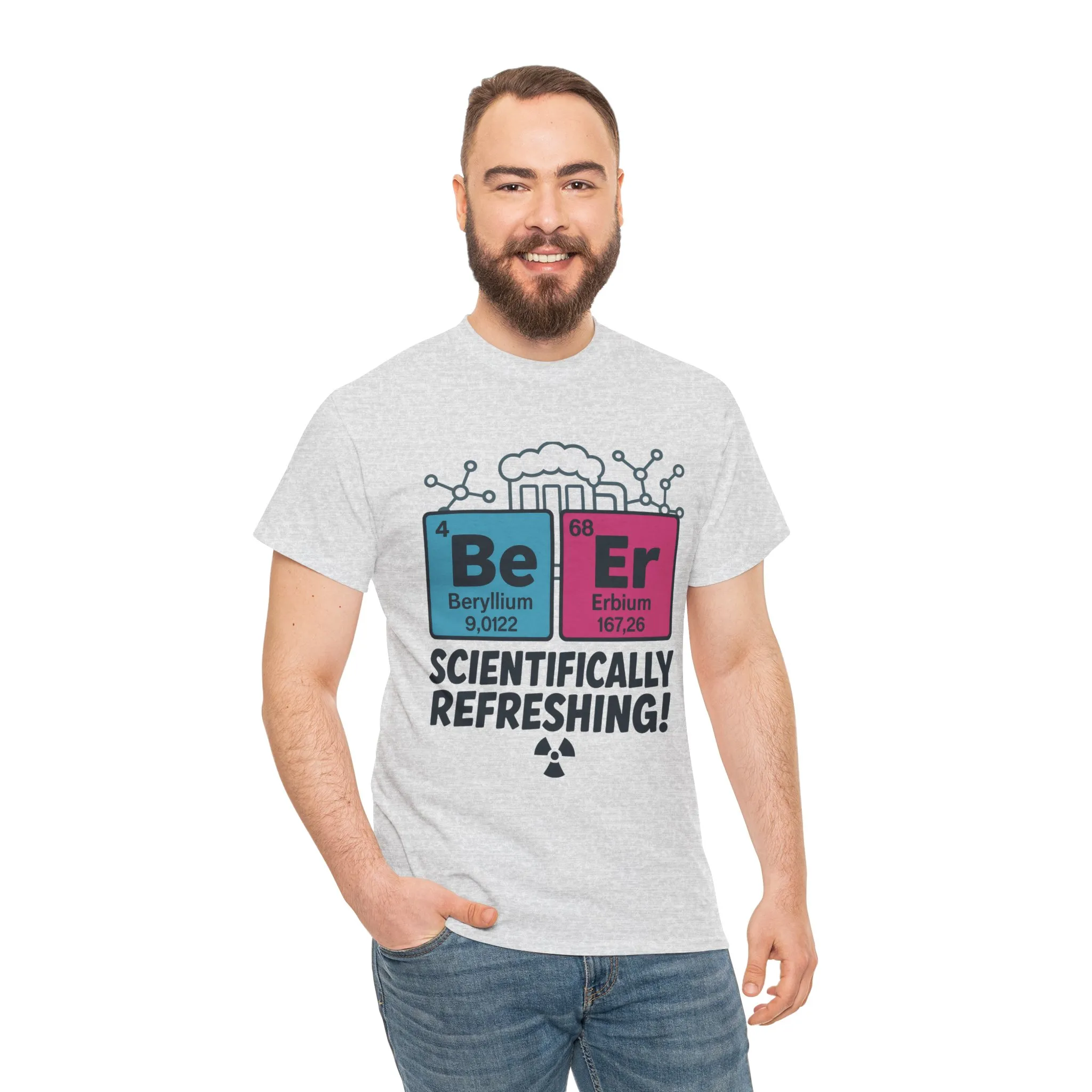 Mens Beer Science T-Shirt, Periodic Table Tee, Nerd Shirt for Him, Science Gift Tee, Chemistry Shirt, Science Lover Apparel, STEM Outfit