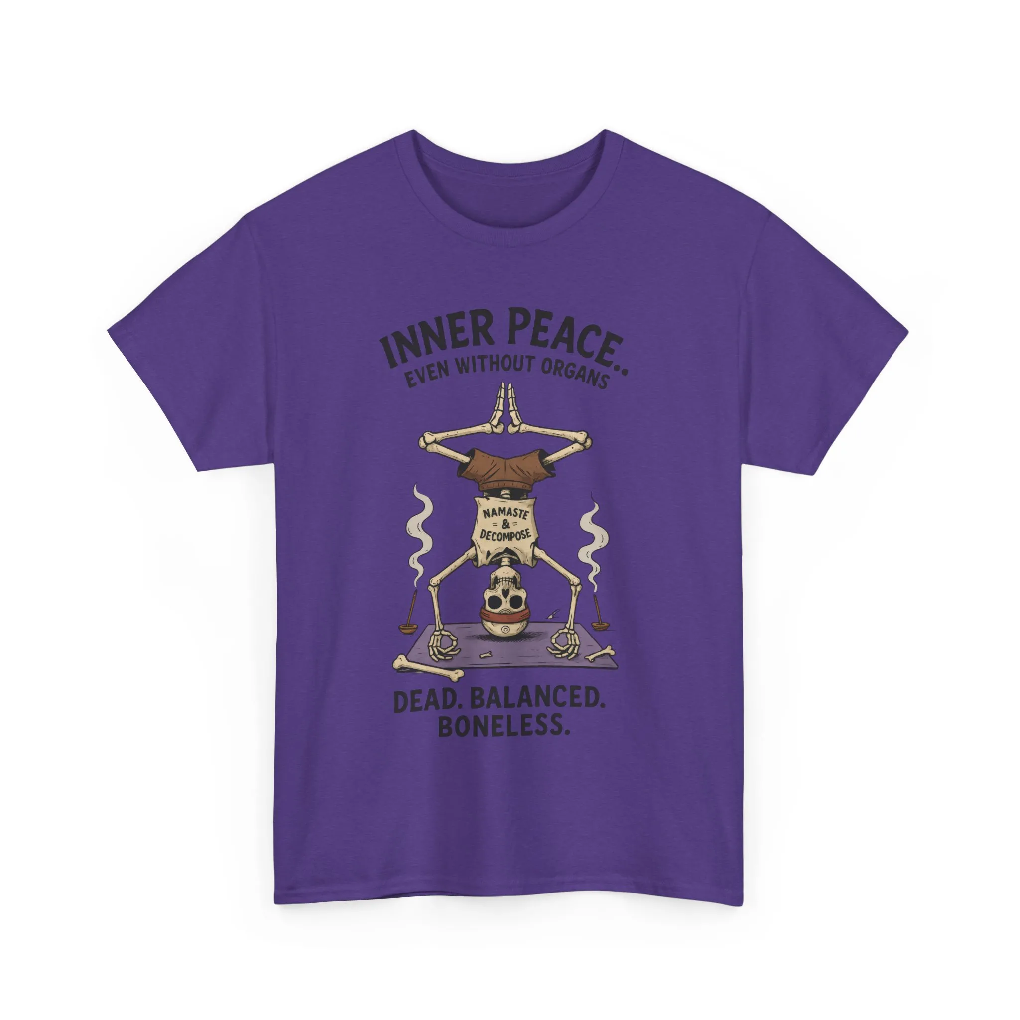 Inner Peace Skeleton Yoga Unisex Tee, Dark Humor Meditation Shirt, Gift for Mindfulness Lovers, Yoga Shirt, Peaceful Vibes - Image 31