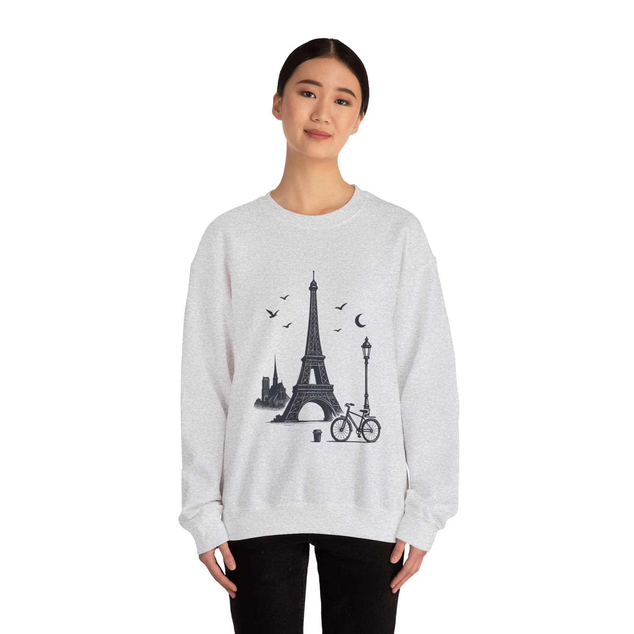 Vintage Parisian Crewneck Sweatshirt, Eiffel Tower Sweater, Cozy Travel Gift, Unisex Fashion, Casual Paris Sweatshirt - Image 4