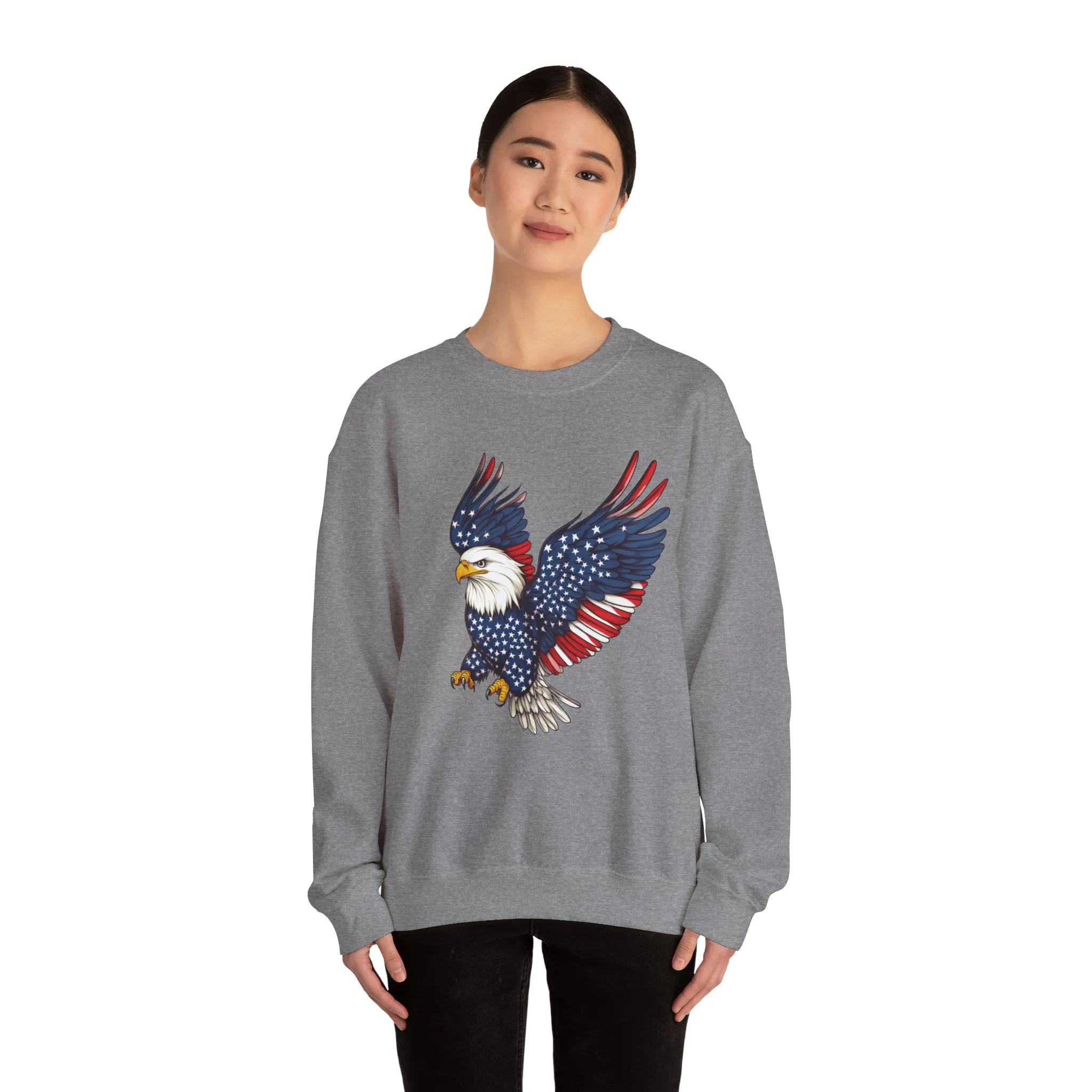 Patriotic Eagle Sweatshirt, Unisex Crewneck, USA Pride Apparel, Cozy Everyday Wear, Perfect for Independence Day, Gift for Patriots - Image 11