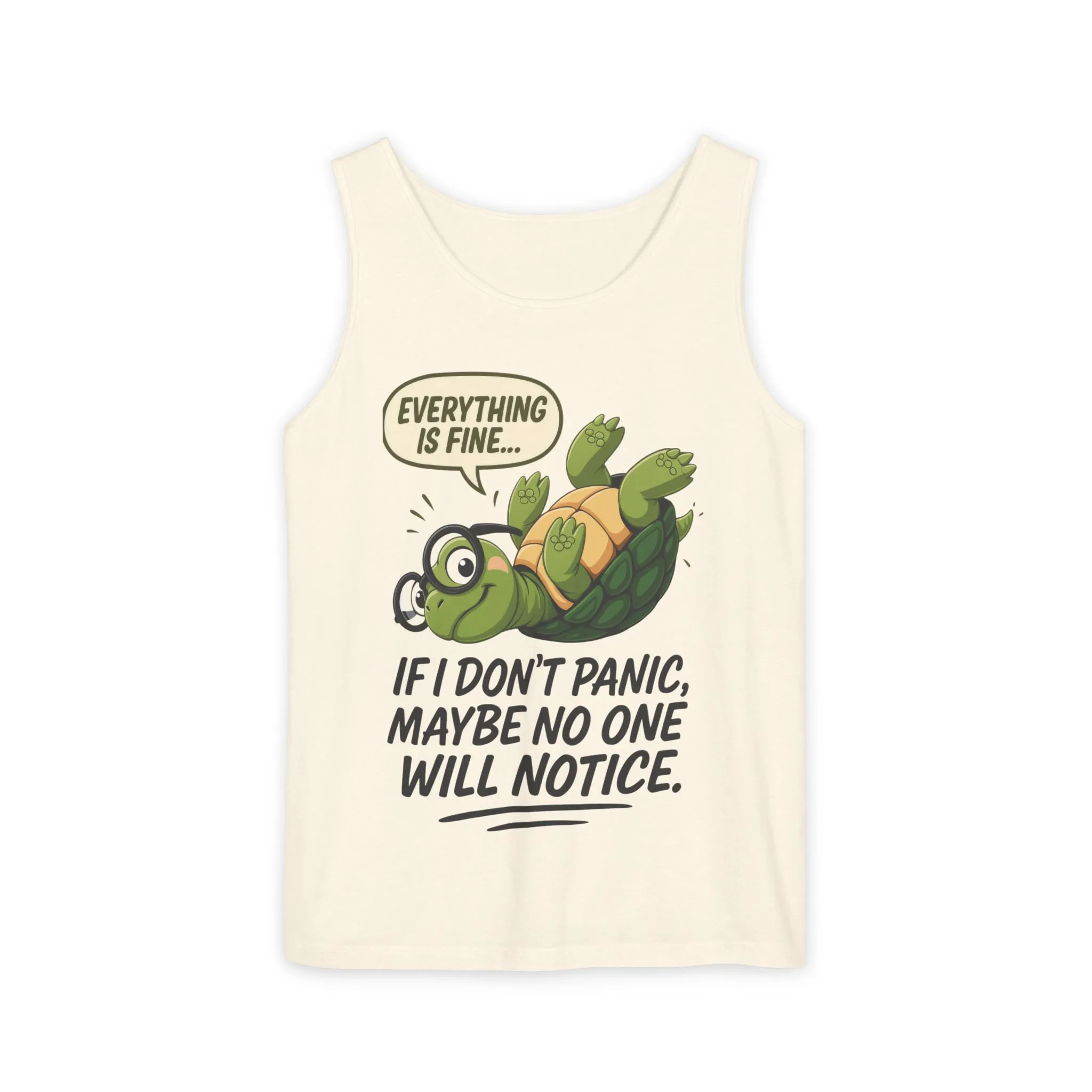 Funny Turtle Womens Tank Top, Everything is Fine, Womens Summer Apparel, Relaxed Fit, Pool Party, Beachwear, Humorous Gift - Image 21