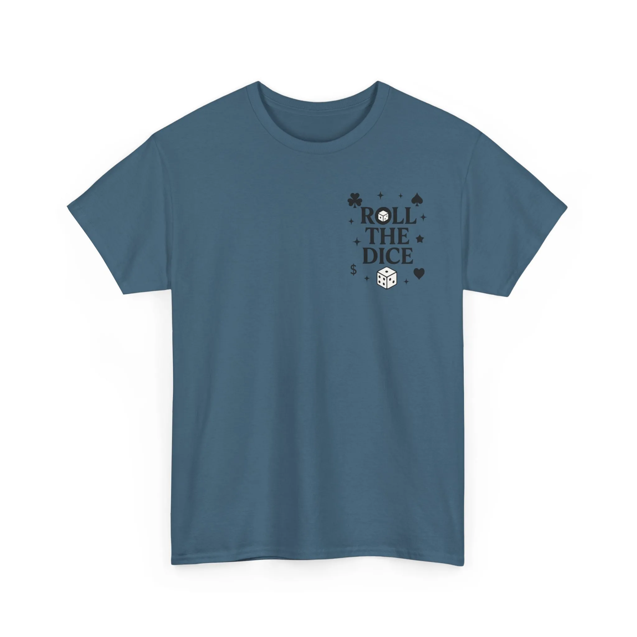 Front & Back Print unisex T-Shirt, Roll the Dice Tee for Men, Vintage Gambling Shirt, Casino Gift, Poker Gift, Card Games Gift, Queen of Luck - Image 16