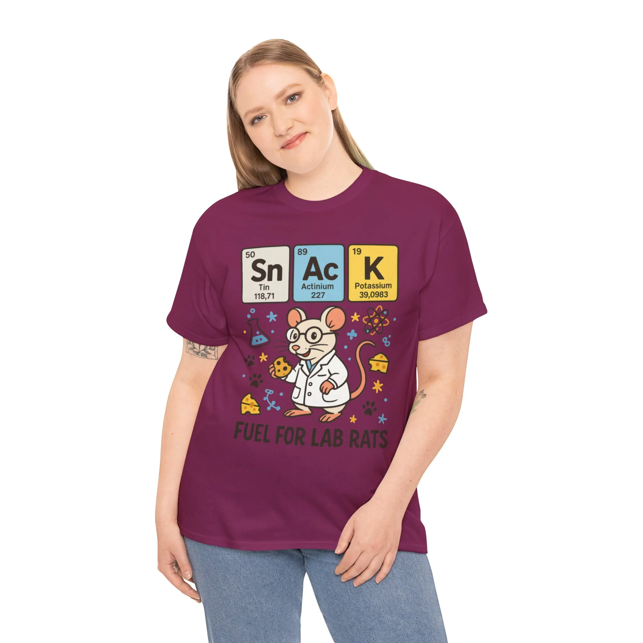 Funny Womens Science T-Shirt,Periodic Table Tee, Fuel for Lab Rats Nerdy Shirt, Gifts for STEM Lovers, Quirky Science Apparel - Image 30