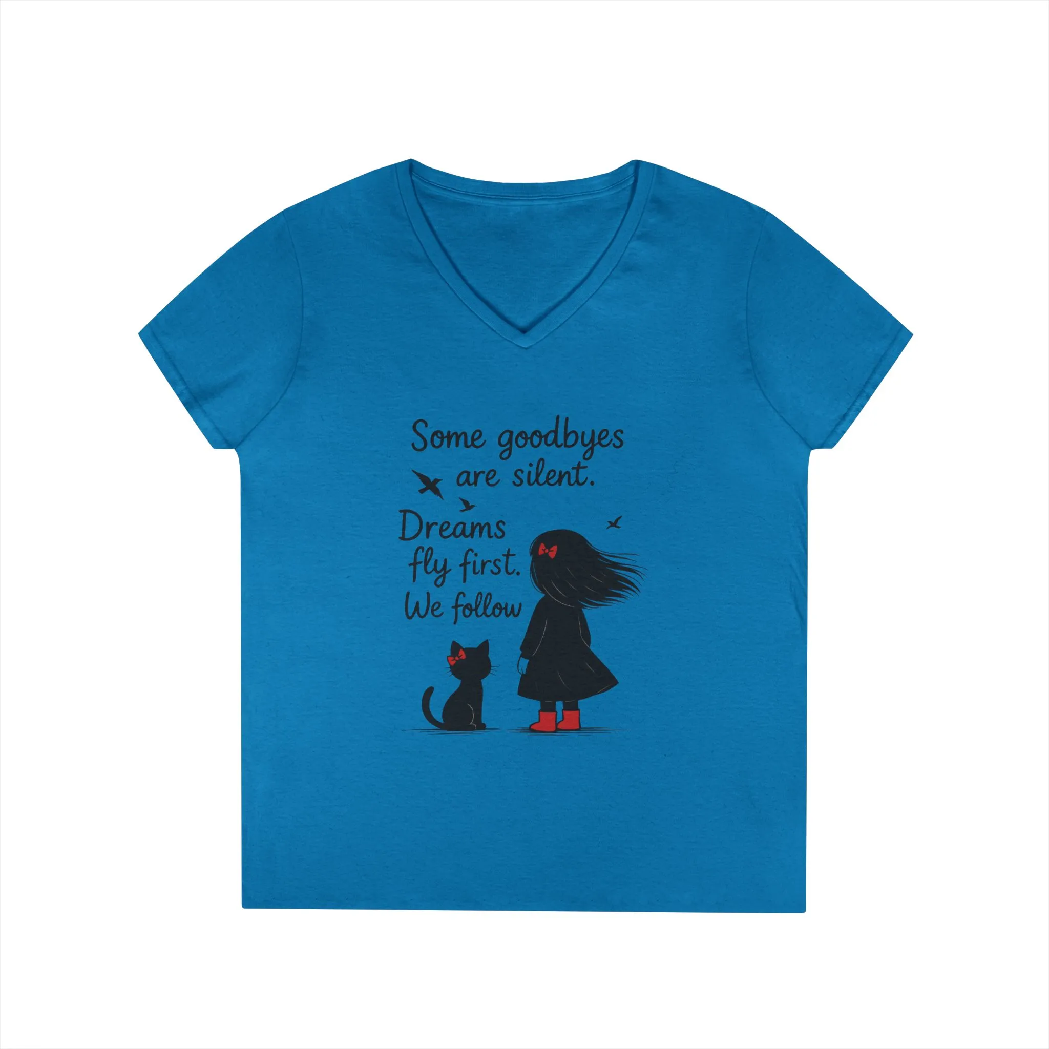 Inspirational V-Neck T-Shirt for Dreamers, Motivational Tee for Women, Gift for Friends, Stylish Graphic Top, Casual Everyday Wear - Image 10