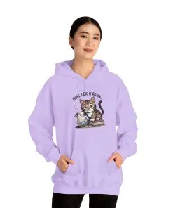 Cat Lover's Hoodie: Oops, I Did It Again, Funny Sweatshirt, Gifts for Animal Lovers, Cozy Hooded Sweatshirt, Pet Owner Apparel, Cute [...]