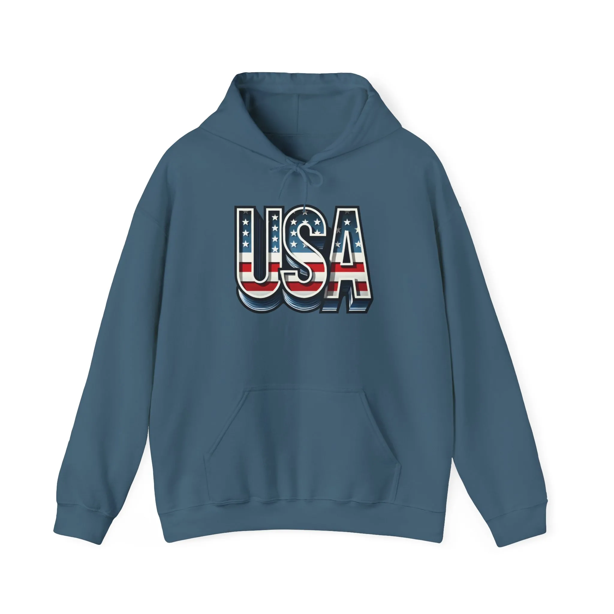 USA Flag Unisex Hoodie, Patriotic Sweatshirt, Independence Day Gift, American Pride Apparel, Casual Layering - Image 4