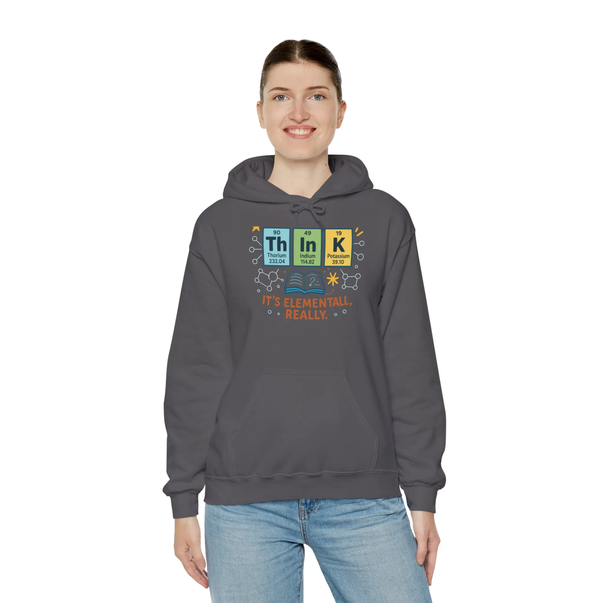 Think Hoodie for Women, Funny Chemistry Hoodie, Element of Humor Science Sweatshirt, Nerdy Gift for Her, Gift for Students, Science Lovers - Image 47