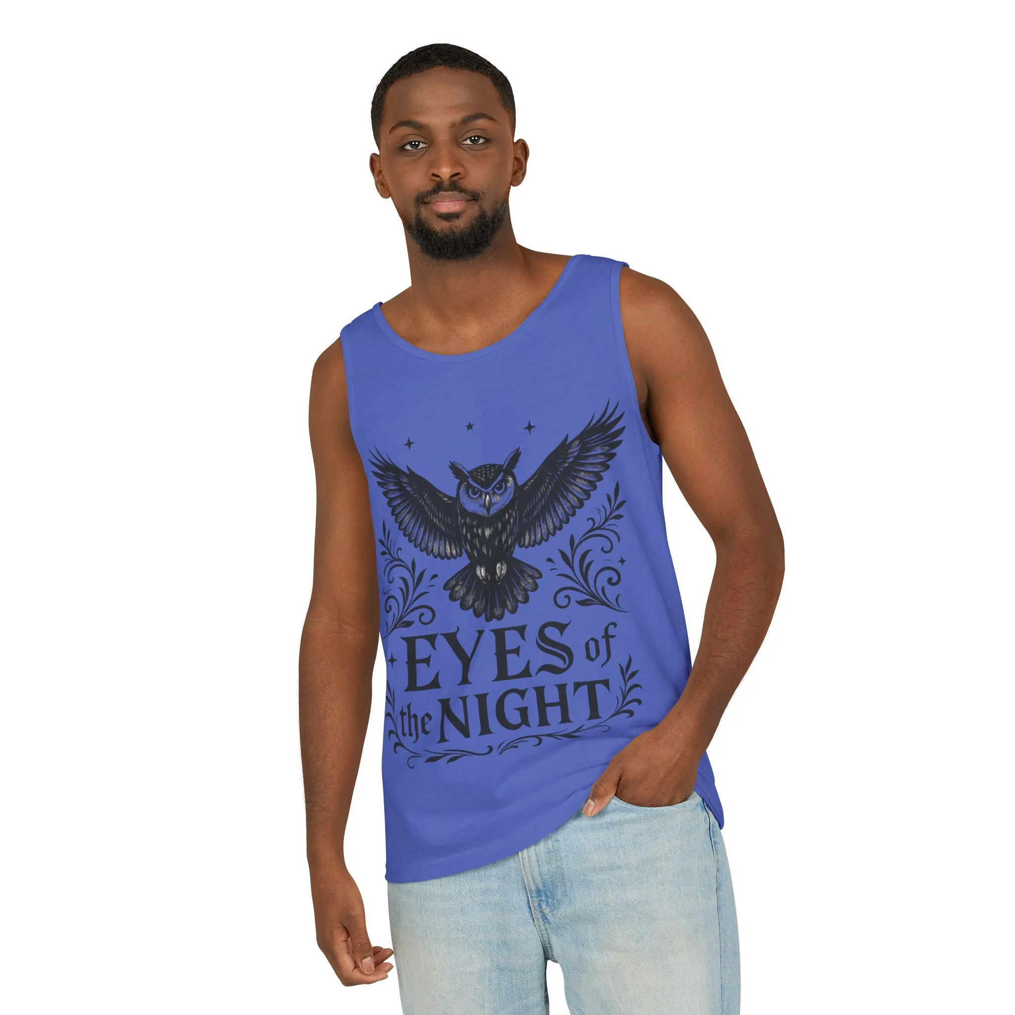 Eyes of the Night Owl Tank Top, Mens Summer Wear, Boho Aesthetic, Festival Outfit, Nature Lover Gift, Halloween Apparel - Image 55