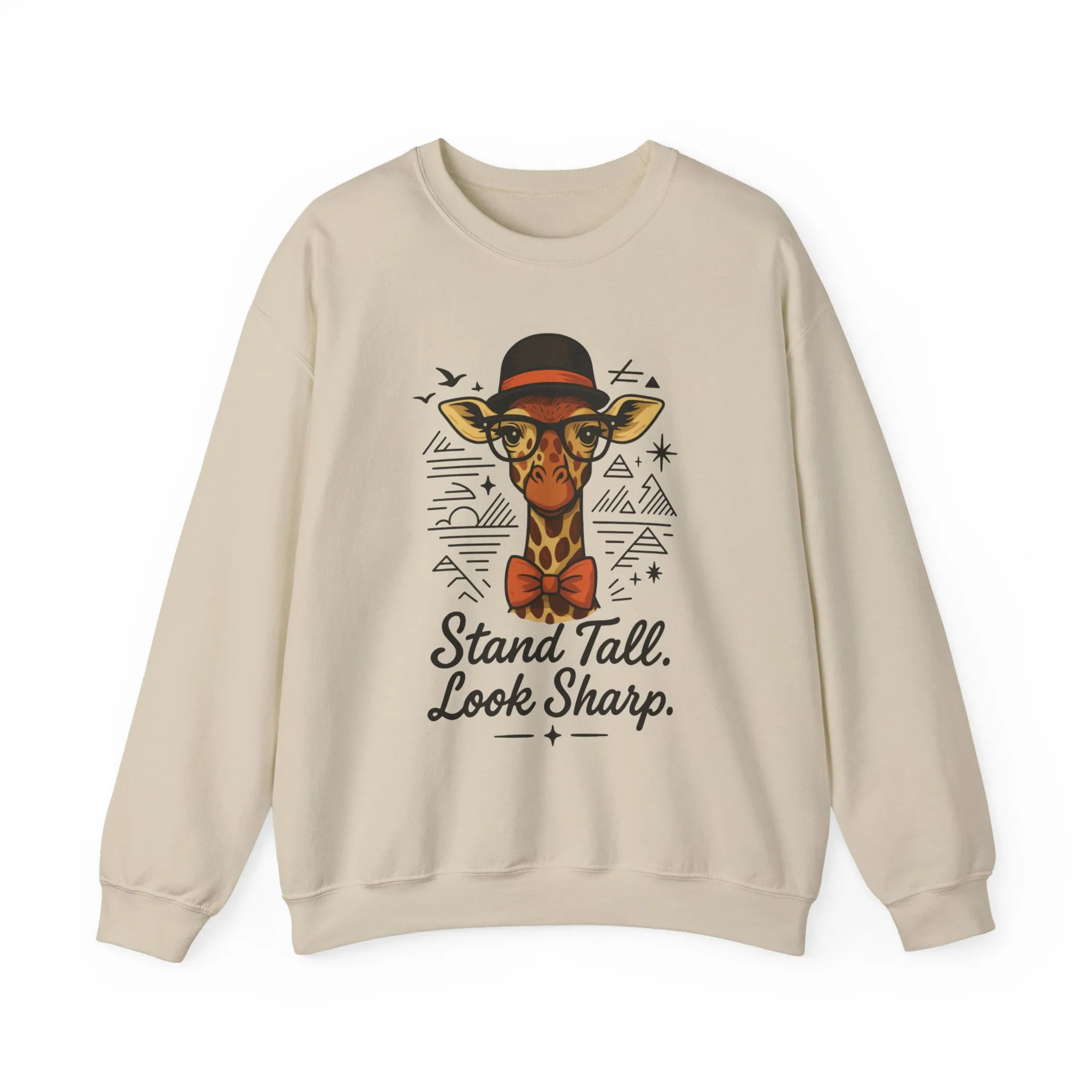 Stylish Giraffe Sweatshirt - Stand Tall, Look Sharp, Unisex Sweater for Animal Lovers, Cozy Gift, Fun Fashion for All Seasons