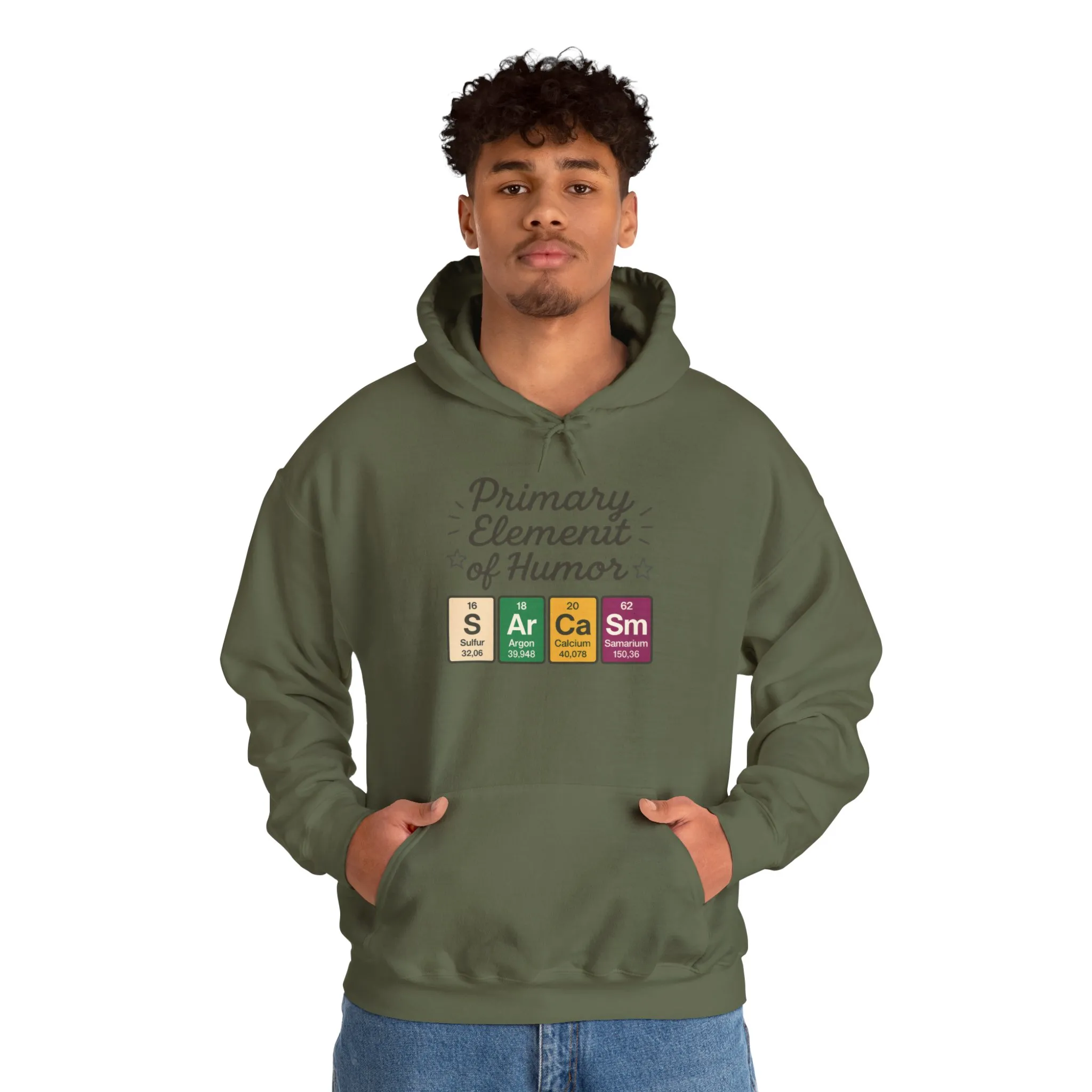 Sarcasm Hoodie for Men, Funny Nerd Hoodie, Primary Element of Humor Sweatshirt, Science Lover Gift for Him, Sarcastic Humor Apparel - Image 12