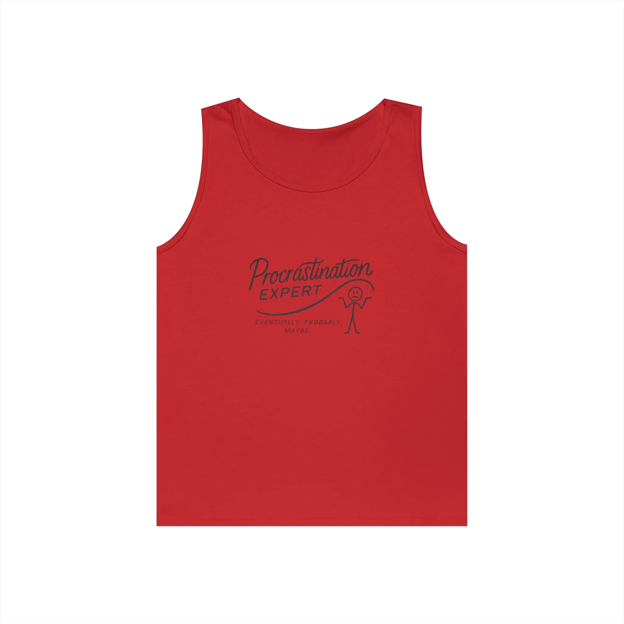 Procrastination Expert Unisex Heavy Cotton Tank Top, Funny Gift for Students, Casual Summer Wear, Relaxed Fit, Birthday Gift, Motivation Top - Image 9