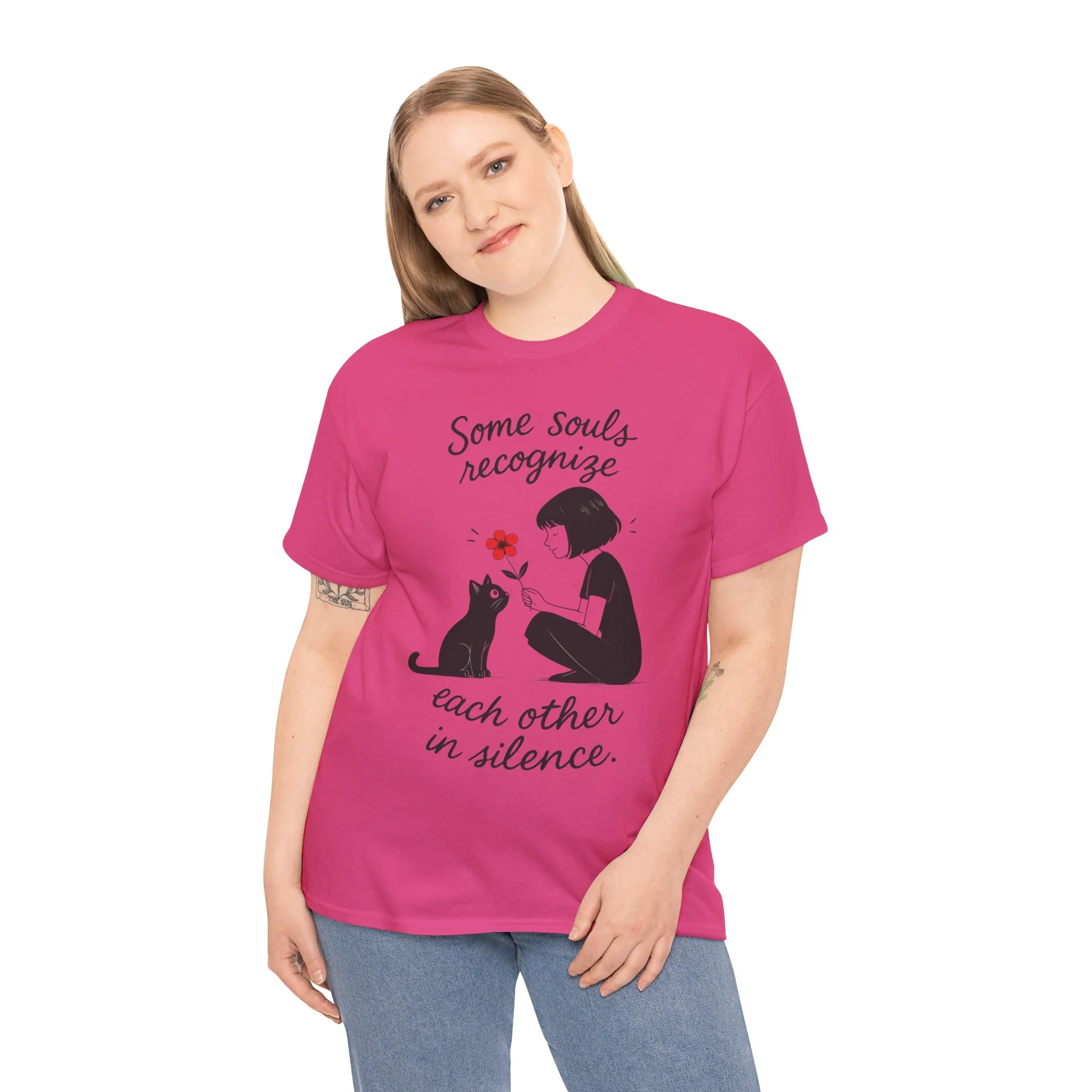 Cat Lover's Heavy Cotton Tee, Cute Cat Shirt, Pet Owner Gift, Animal Lover Apparel, Birthday Gift for Her, Women's Cotton T-Shirt, Cat Lover - Image 36