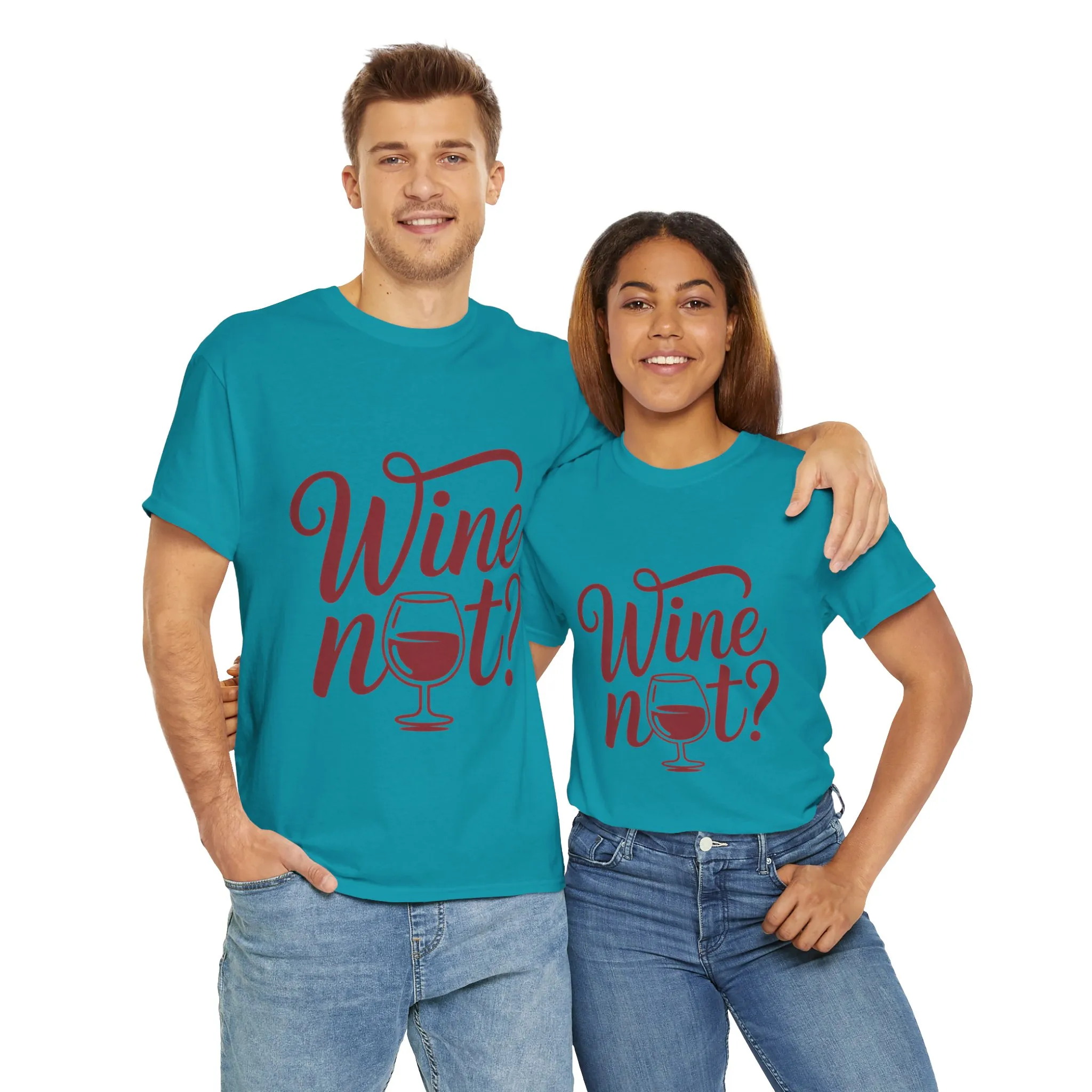 Funny Wine Lover Shirt, Wine Not Graphic Tee, Unisex Heavy Cotton T-Shirt, Pun Shirt for Wine Drinkers & Party Vibes, Gift for Wine-tasting - Image 40
