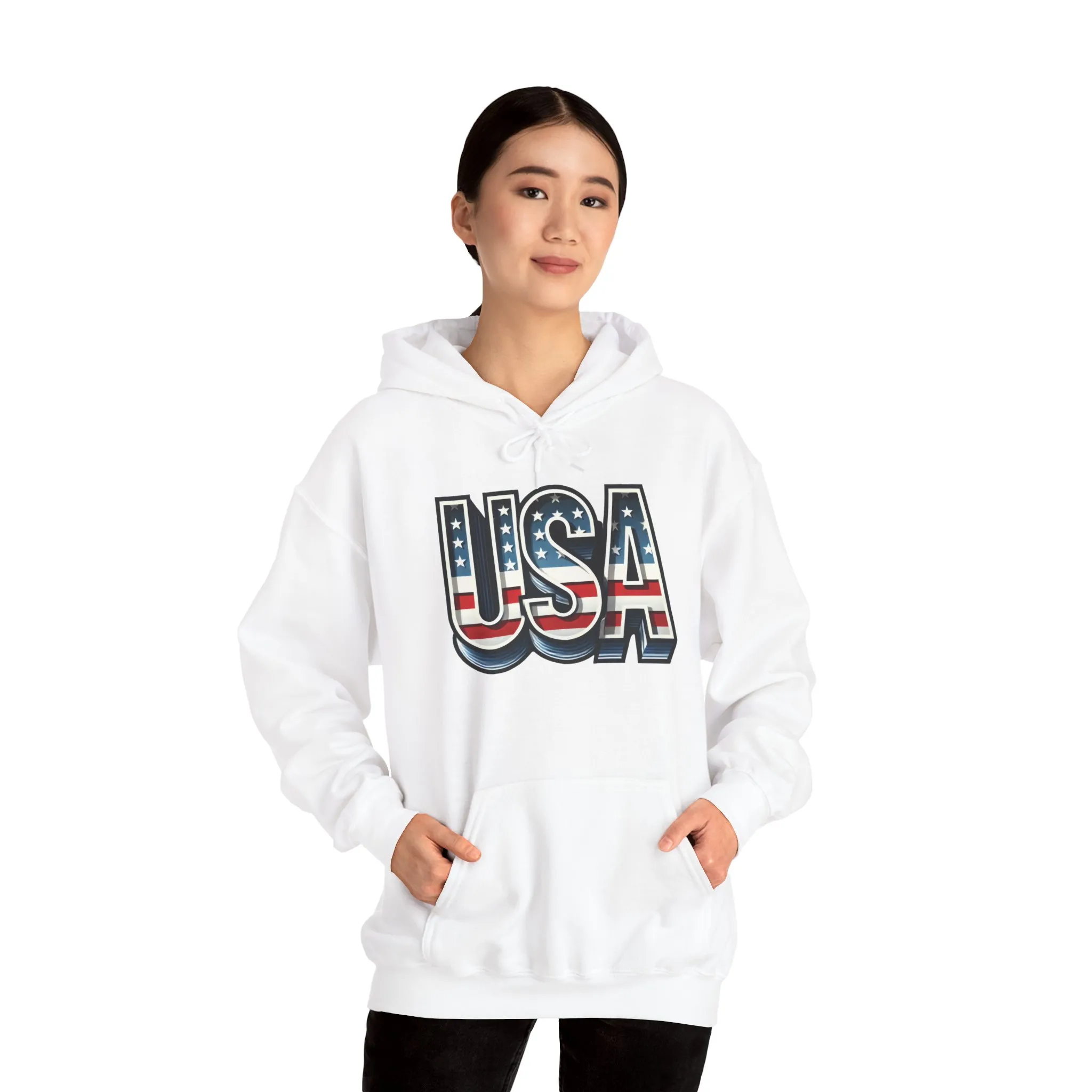 USA Flag Unisex Hoodie, Patriotic Sweatshirt, Independence Day Gift, American Pride Apparel, Casual Layering - Image 8